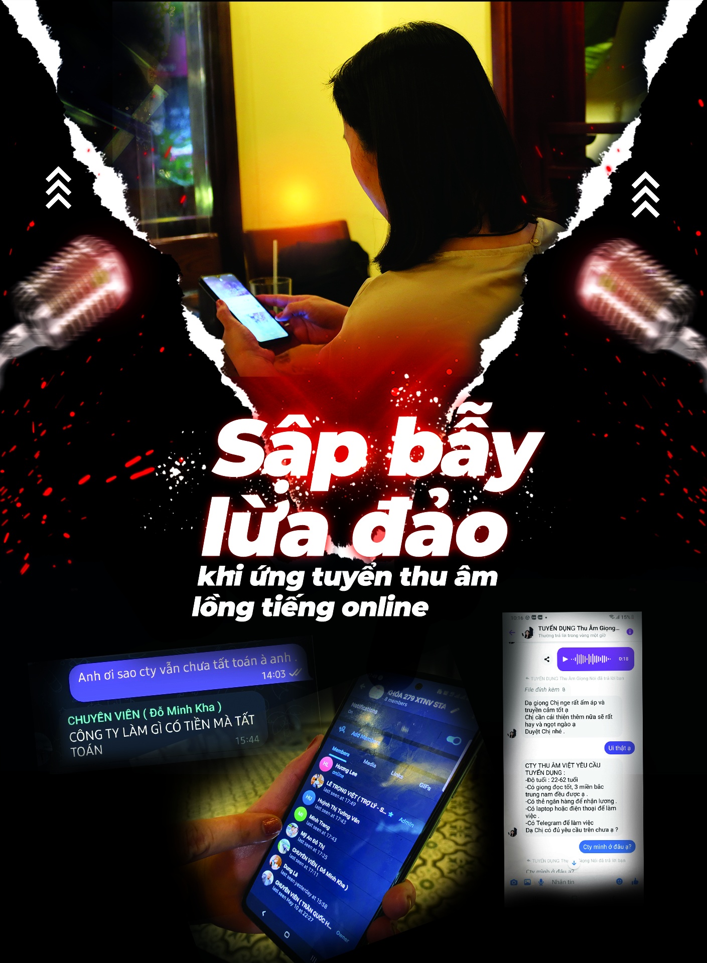 Sập bẫy lừa đảo khi ứng tuyển thu âm lồng tiếng online Sập bẫy lừa đảo khi ứng tuyển thu âm lồng tiếng online