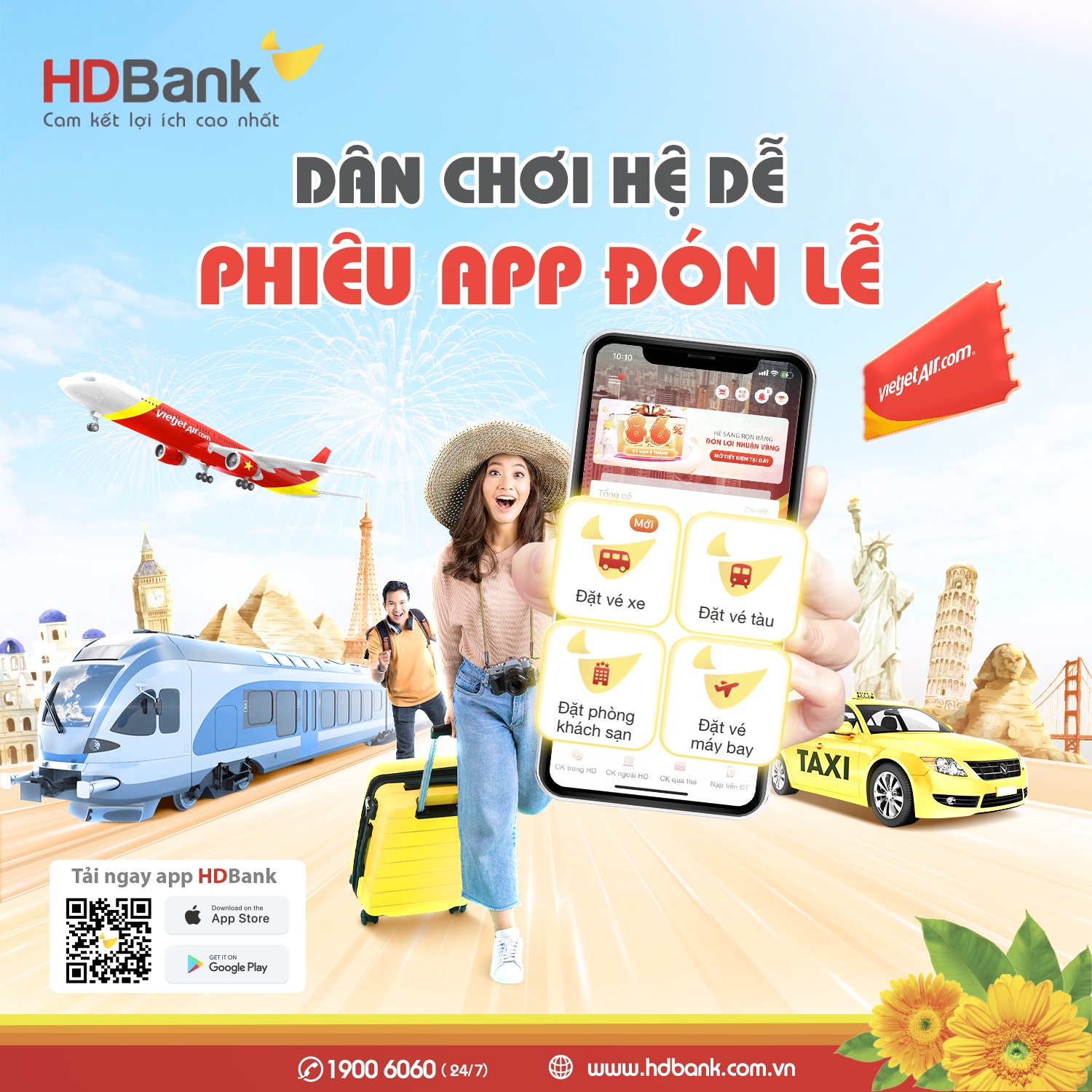 Rất nhiều ưu đãi hấp dẫn dành cho người dùng trên App HDBank vào dịp lễ, ngày đôi, cũng là chất xúc tác cho các giao dịch số gia tăng. Rất nhiều ưu đãi hấp dẫn dành cho người dùng trên App HDBank vào dịp lễ, ngày đôi, cũng là chất xúc tác cho các giao dịch số gia tăng.