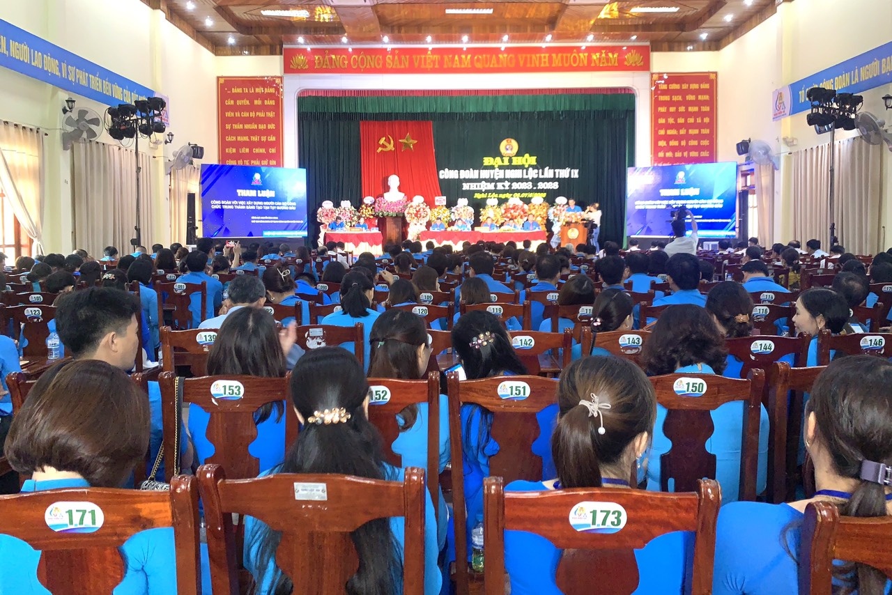 Công đoàn Nghi Lộc: Tổ chức các hoạt động sát thực, hiệu quả Công đoàn huyện Nghi Lộc tổ chức Đại hội Công đoàn nhiệm kỳ 2023-2028
