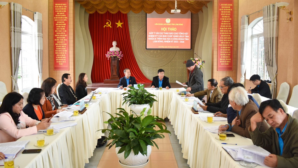 Nhiều ý kiến tâm huyết góp ý Dự thảo Báo cáo Đại hội Công đoàn tỉnh Lâm Đồng