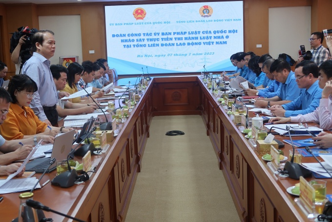 Tổng LĐLĐ Việt Nam phối hợp với Ủy ban pháp luật của Quốc hội trong khảo sát Luật Nhà ở