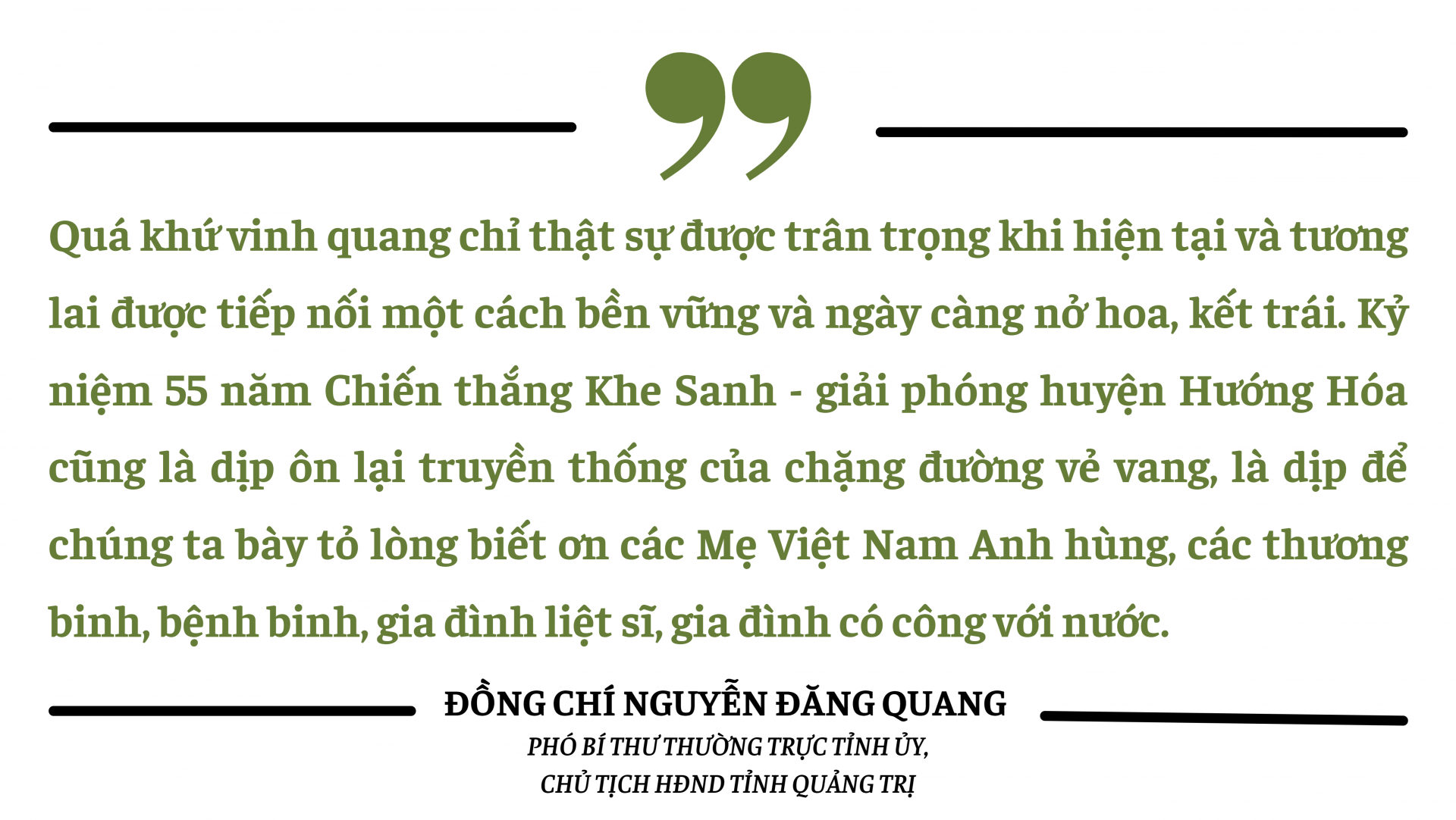 Chiến thắng Khe Sanh: Nguồn mạch cho sự phát triển Chiến thắng Khe Sanh: Nguồn mạch cho sự phát triển