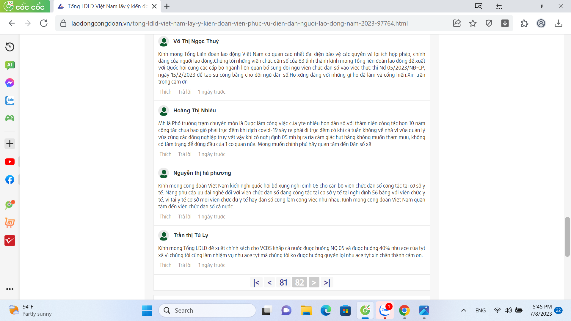 Rất nhiều kiến nghị của viên chức dân số về Nghị định 05 gửi đến Tổng LĐLĐ Việt Nam
