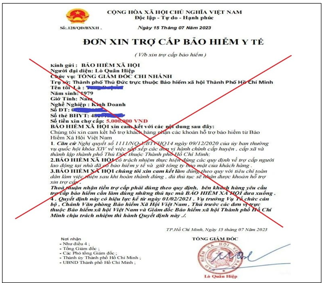 Cảnh báo thủ đoạn lừa đảo nhận tiền khi tham gia BHYT được 5 năm liên tục