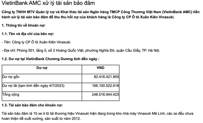 Khối tài sản Khối tài sản "khó nhằn" Vinaxuki để lại cho ngân hàng khi "sụp đổ" ảnh 1