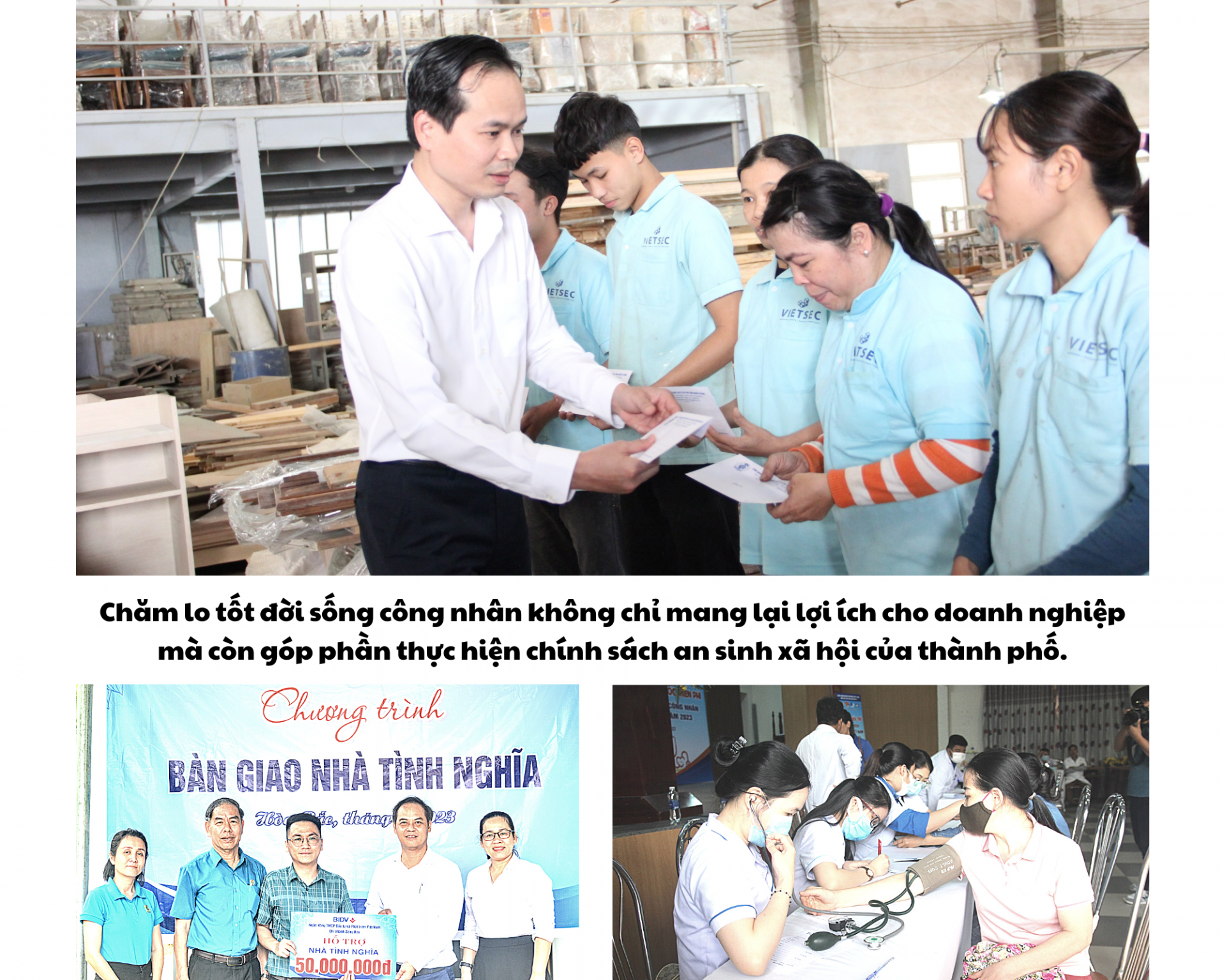 Quan tâm chăm lo, đời sống công nhân, người lao động Quan tâm chăm lo, đời sống công nhân, người lao động