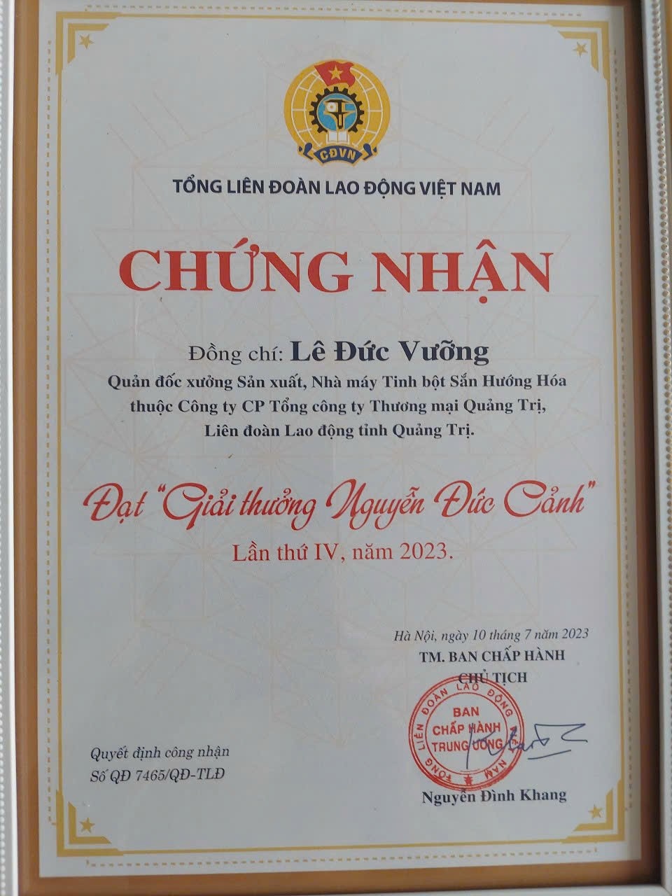 Quản đốc xưởng sản xuất có nhiều sáng kiến làm lợi hàng tỷ đồng cho doanh nghiệp Quản đốc xưởng sản xuất có nhiều sáng kiến làm lợi hàng tỷ đồng cho doanh nghiệp