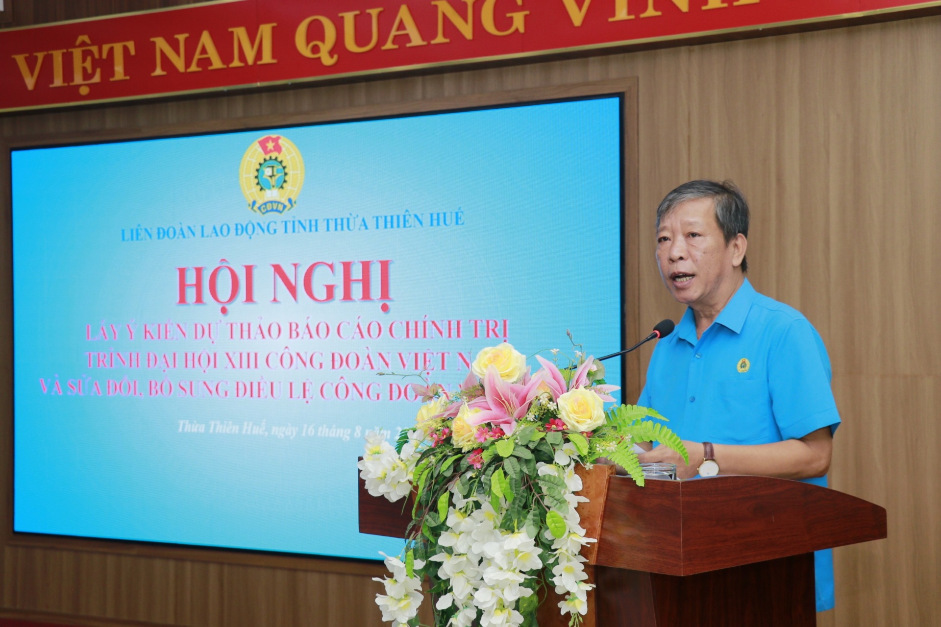 Lấy ý kiến về Điều lệ Công đoàn và dự thảo báo cáo Đại hội Công đoàn Việt Nam