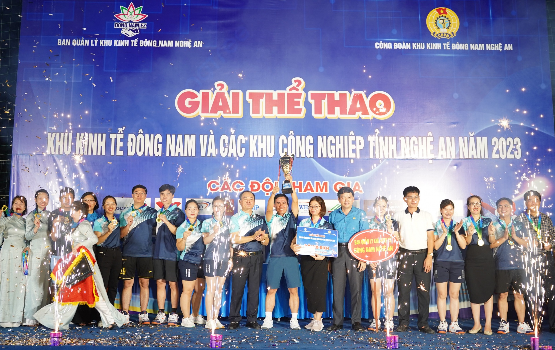 Giải thể thao KKT, KCN tỉnh Nghệ An năm 2023 mang lại nhiều niềm vui cho người lao động Giải thể thao KKT, KCN tỉnh Nghệ An năm 2023 mang lại nhiều niềm vui cho người lao động