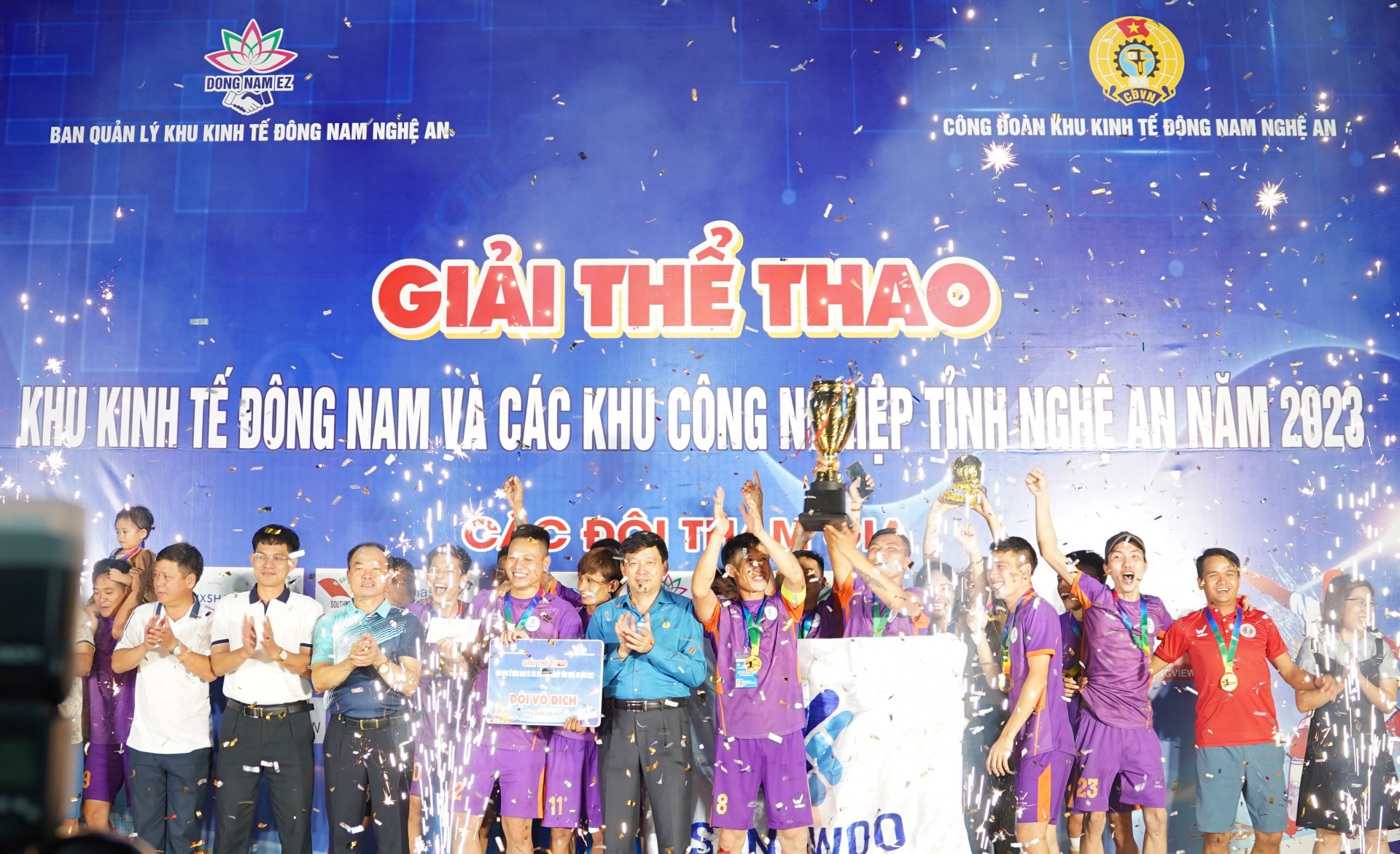 Giải thể thao KKT, KCN tỉnh Nghệ An năm 2023 mang lại nhiều niềm vui cho người lao động Giải thể thao KKT, KCN tỉnh Nghệ An năm 2023 mang lại nhiều niềm vui cho người lao động