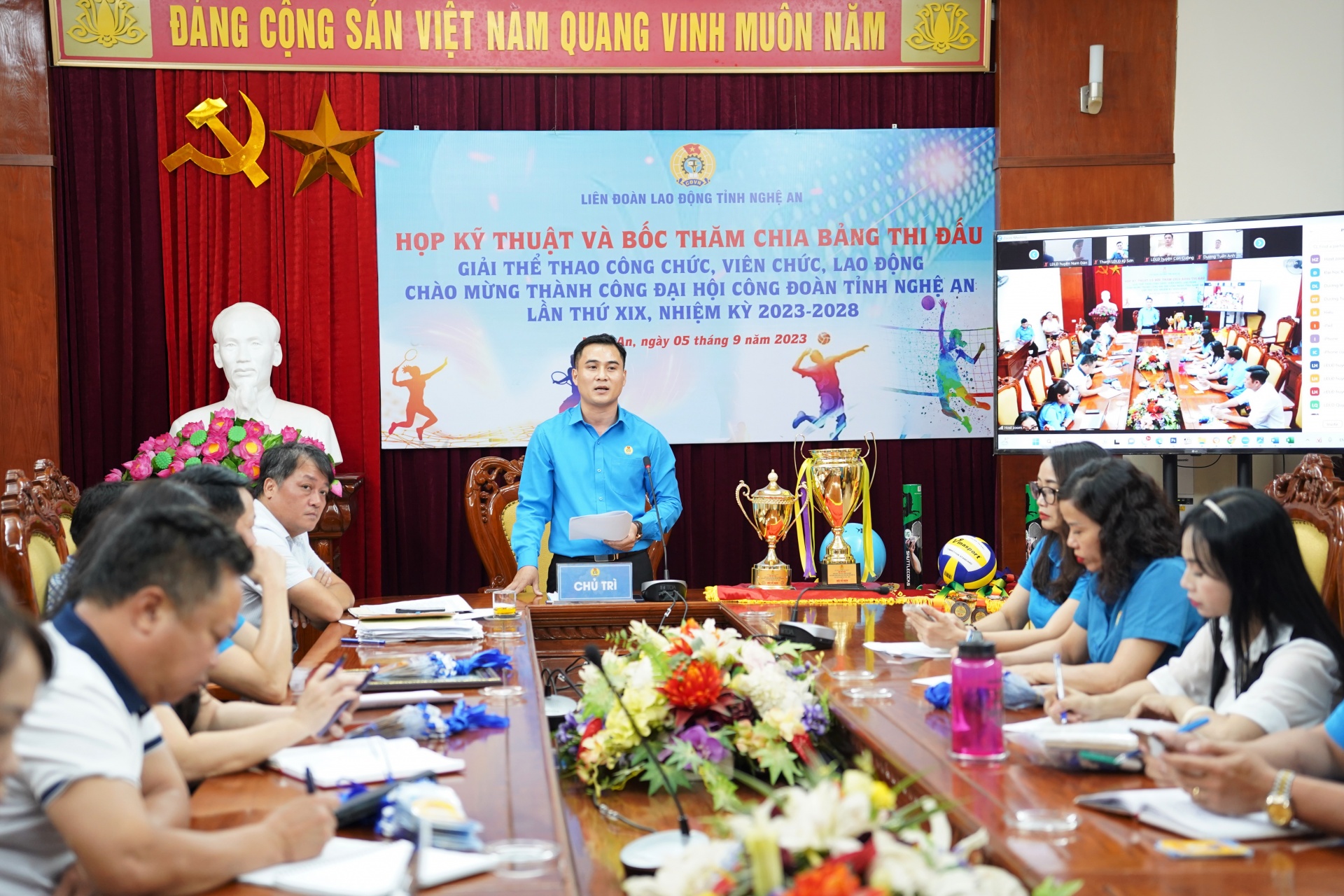 Gần 500 vận động viên tham gia Giải thể thao do LĐLĐ tỉnh Nghệ An tổ chức Gần 500 vận động viên tham gia Giải thể thao do LĐLĐ tỉnh Nghệ An tổ chức