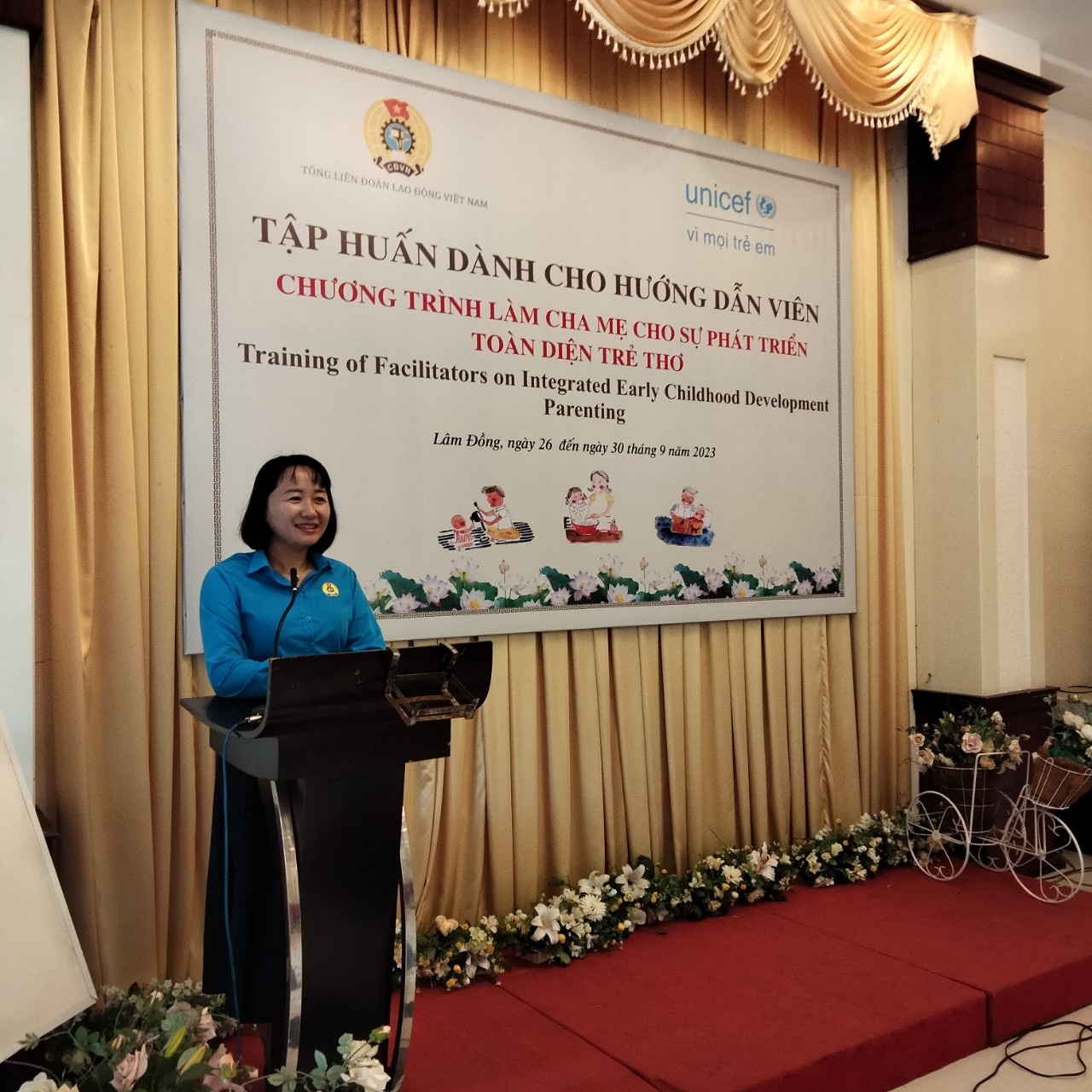 Tập huấn cán bộ công đoàn về kỹ năng làm cha mẹ cho phát triển toàn diện trẻ thơ