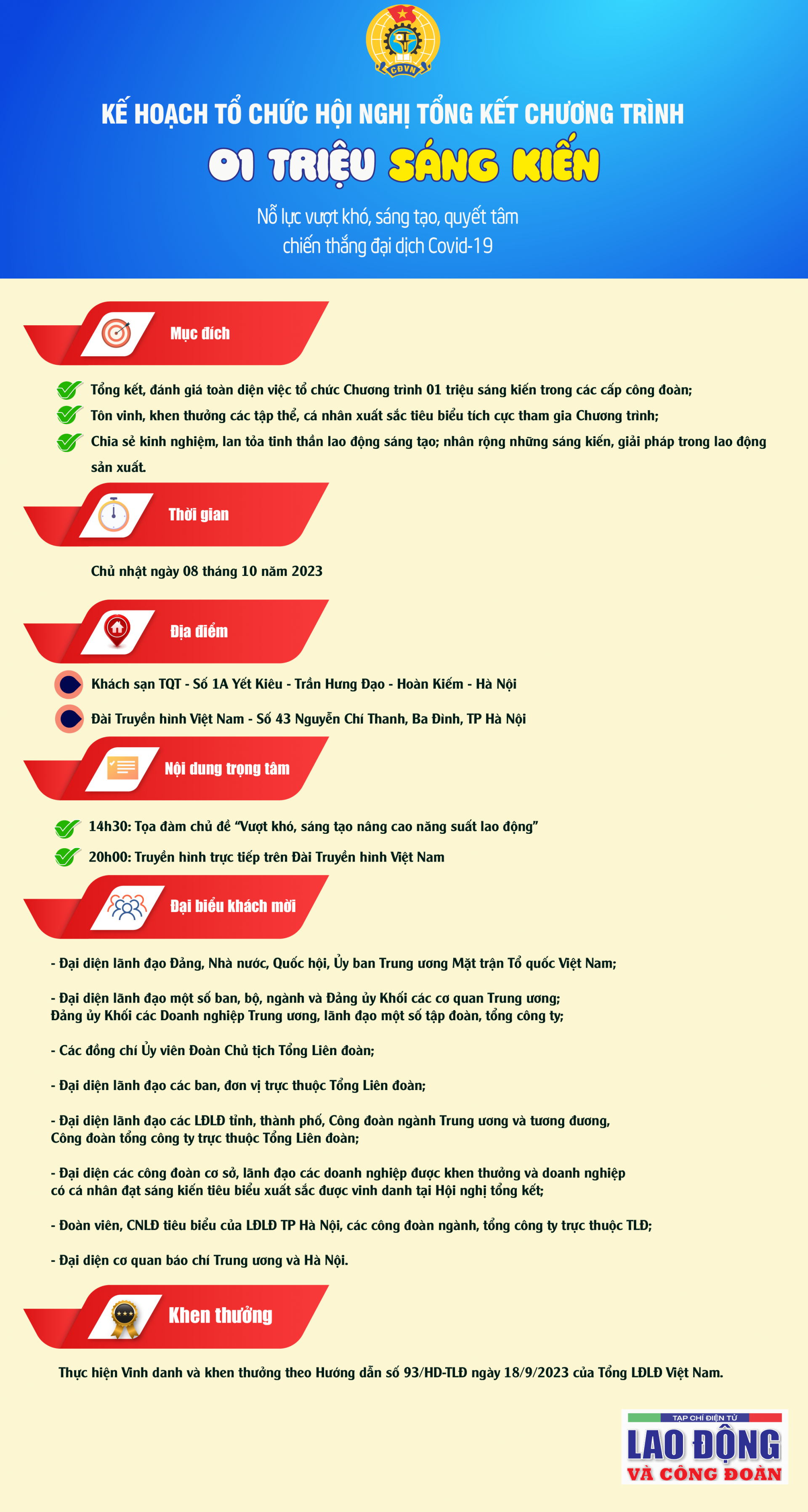 Kế hoạch tổ chức Hội nghị Tổng kết Chương trình 