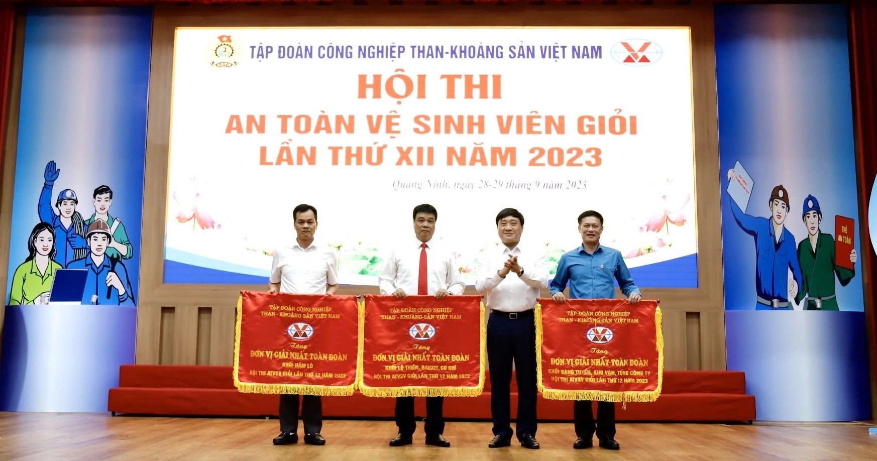 Than Vàng Danh đạt giải Nhất toàn đoàn tại Hội thi An toàn, vệ sinh viên giỏi Than Vàng Danh đạt giải Nhất toàn đoàn tại Hội thi An toàn, vệ sinh viên giỏi