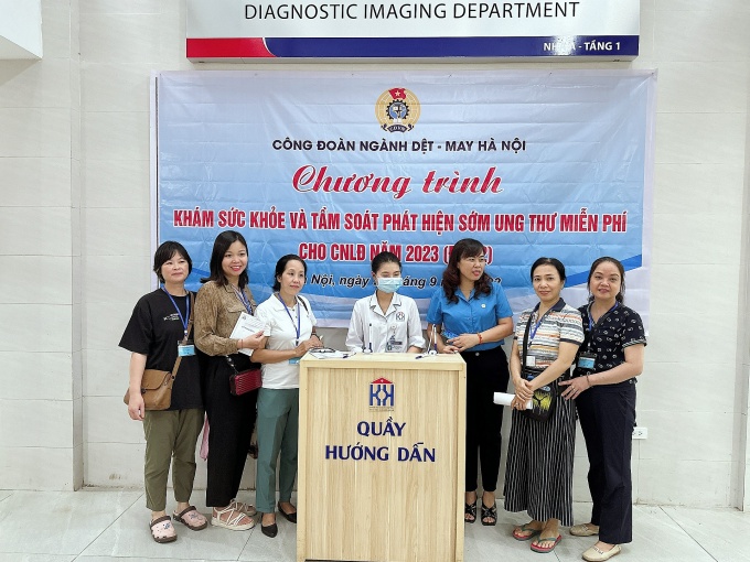 Công đoàn ngành Dệt - May Hà Nội: Khám tầm soát ung thư miễn phí cho công nhân