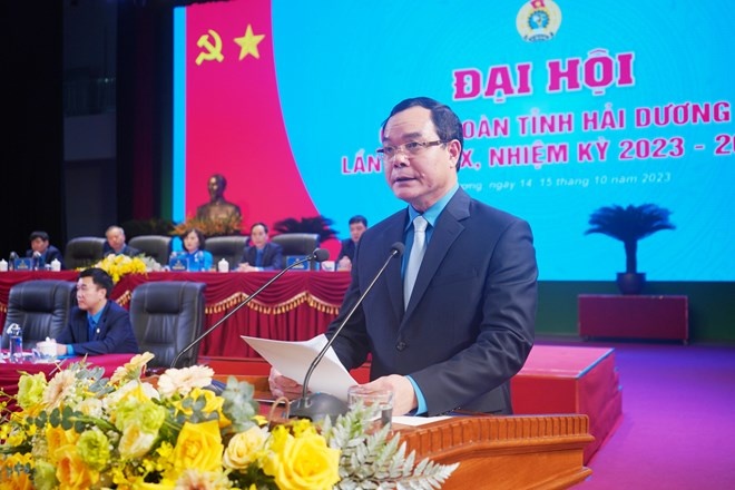 Đồng chí Ngô Thị Thanh Hòa tái đắc cử Chủ tịch LĐLĐ tỉnh Hải Dương Đồng chí Ngô Thị Thanh Hòa tái đắc cử Chủ tịch LĐLĐ tỉnh Hải Dương