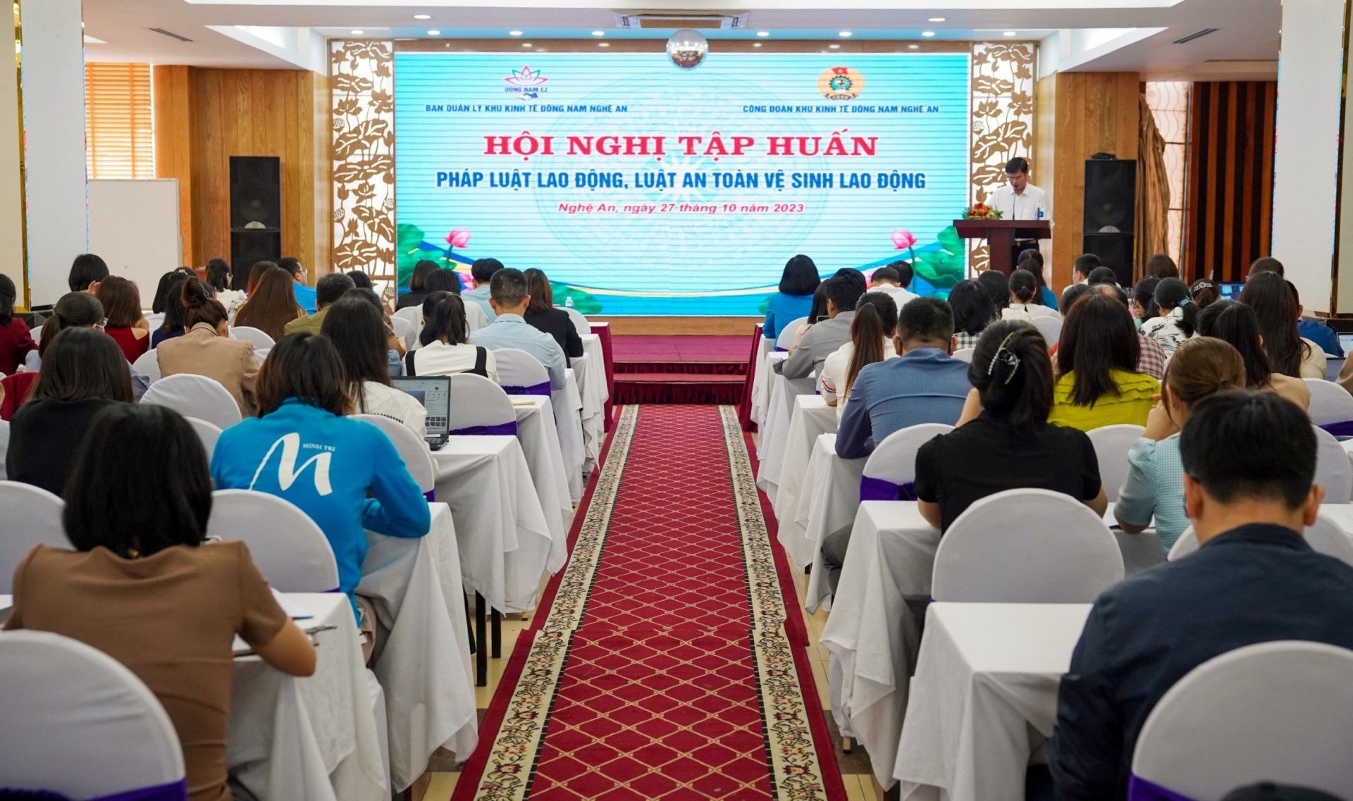 Công đoàn KKT Đông Nam Nghệ An phối hợp tổ chức tập huấn cho gần 150 đoàn viên, NLĐ