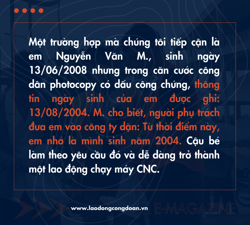 Vấn nạn trục lợi lao động chưa thành niên - Kỳ 2: “Hô biến” trẻ em thành... người lớn Vấn nạn trục lợi lao động chưa thành niên - Kỳ 2: “Hô biến” trẻ em thành... người lớn
