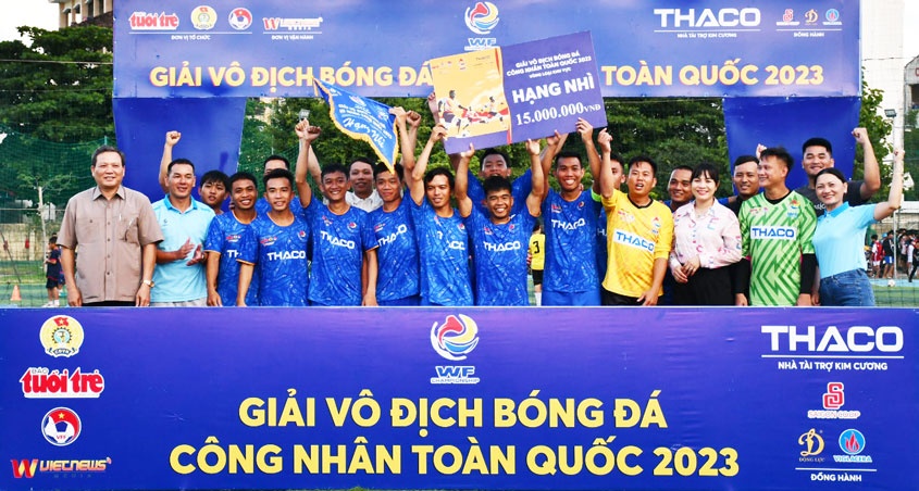 Đội Tổng công ty cấp nước Sài Gòn vô địch Giải bóng đá công nhân khu vực Bình Định