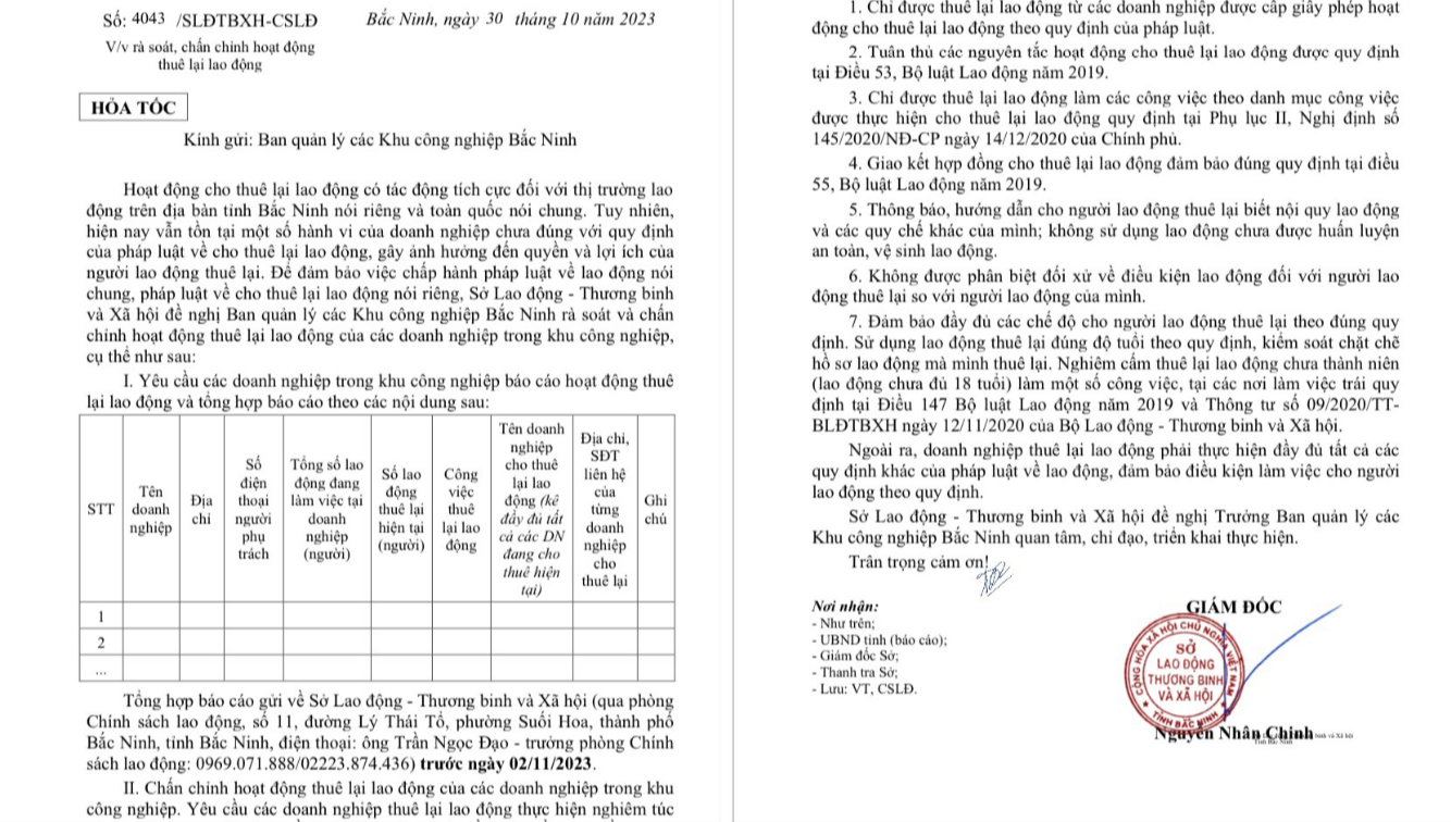 Vụ bóc lột lao động trẻ chưa thành niên: Sở LĐ-TB&XH tỉnh Bắc Ninh chỉ đạo hoả tốc
