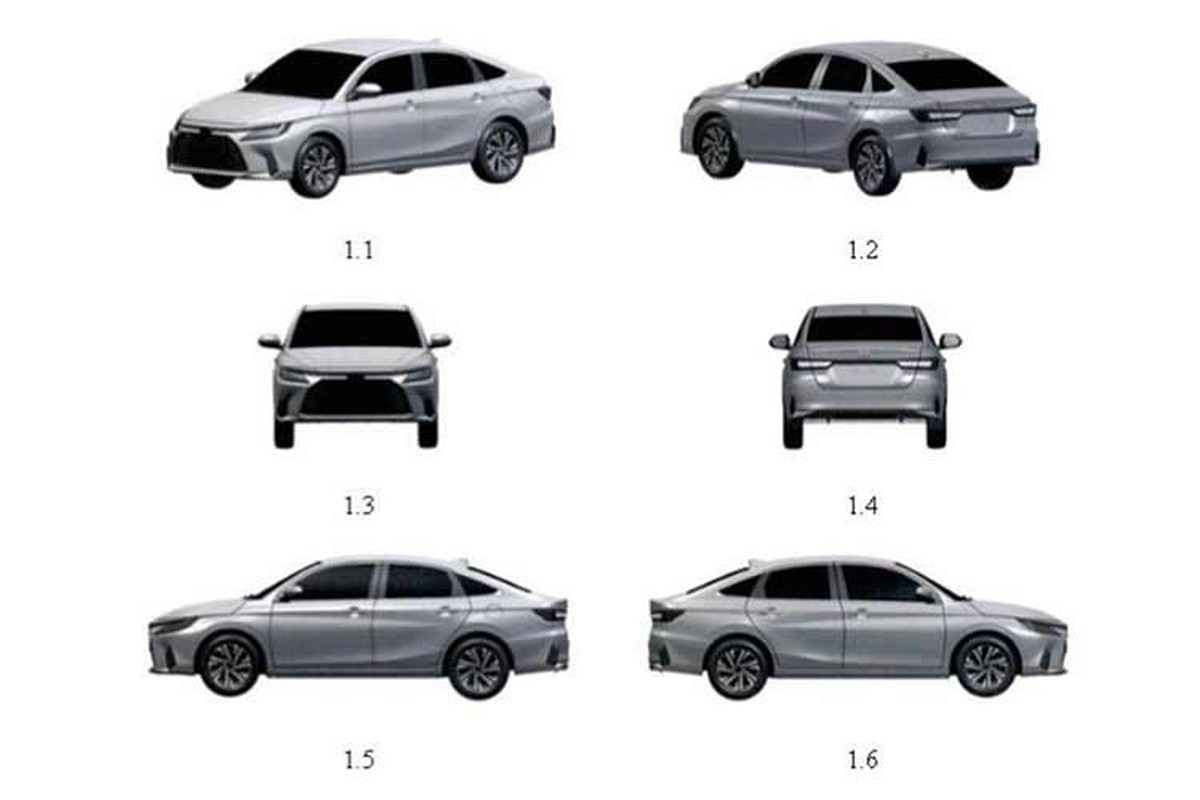 Toyota Vios 2024 mới đăng ký bảo hộ kiểu dáng công nghiệp tại Việt Nam