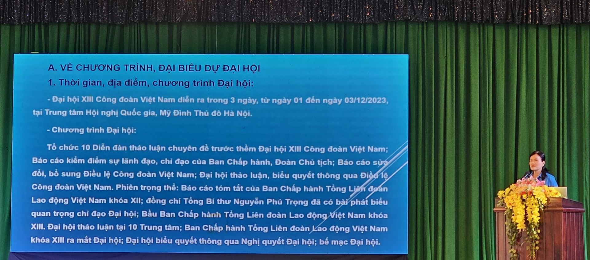 LĐLĐ tỉnh Thừa Thiên Huế báo cáo kết quả Đại hội XIII Công đoàn Việt Nam