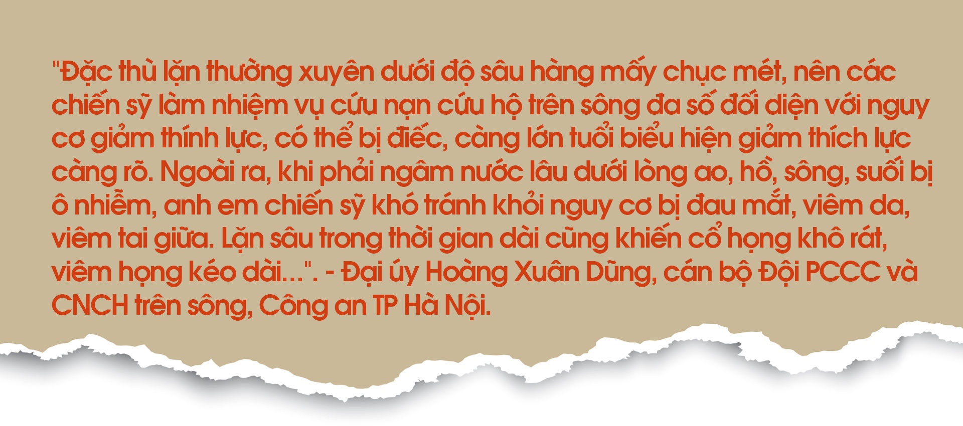 Những chiến sỹ chiến đấu giữa lòng sông