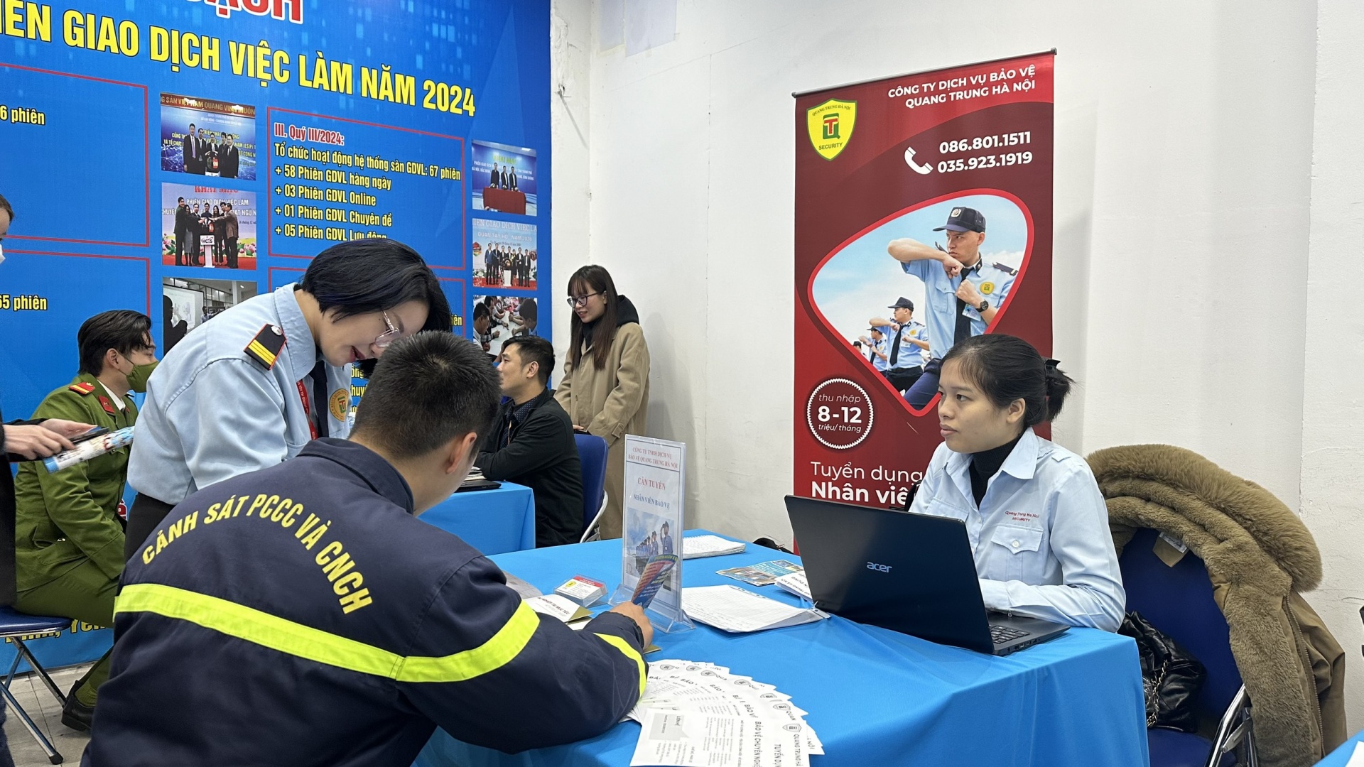 Hà Nội: Nhu cầu tuyển bảo vệ tăng nóng trước Tết