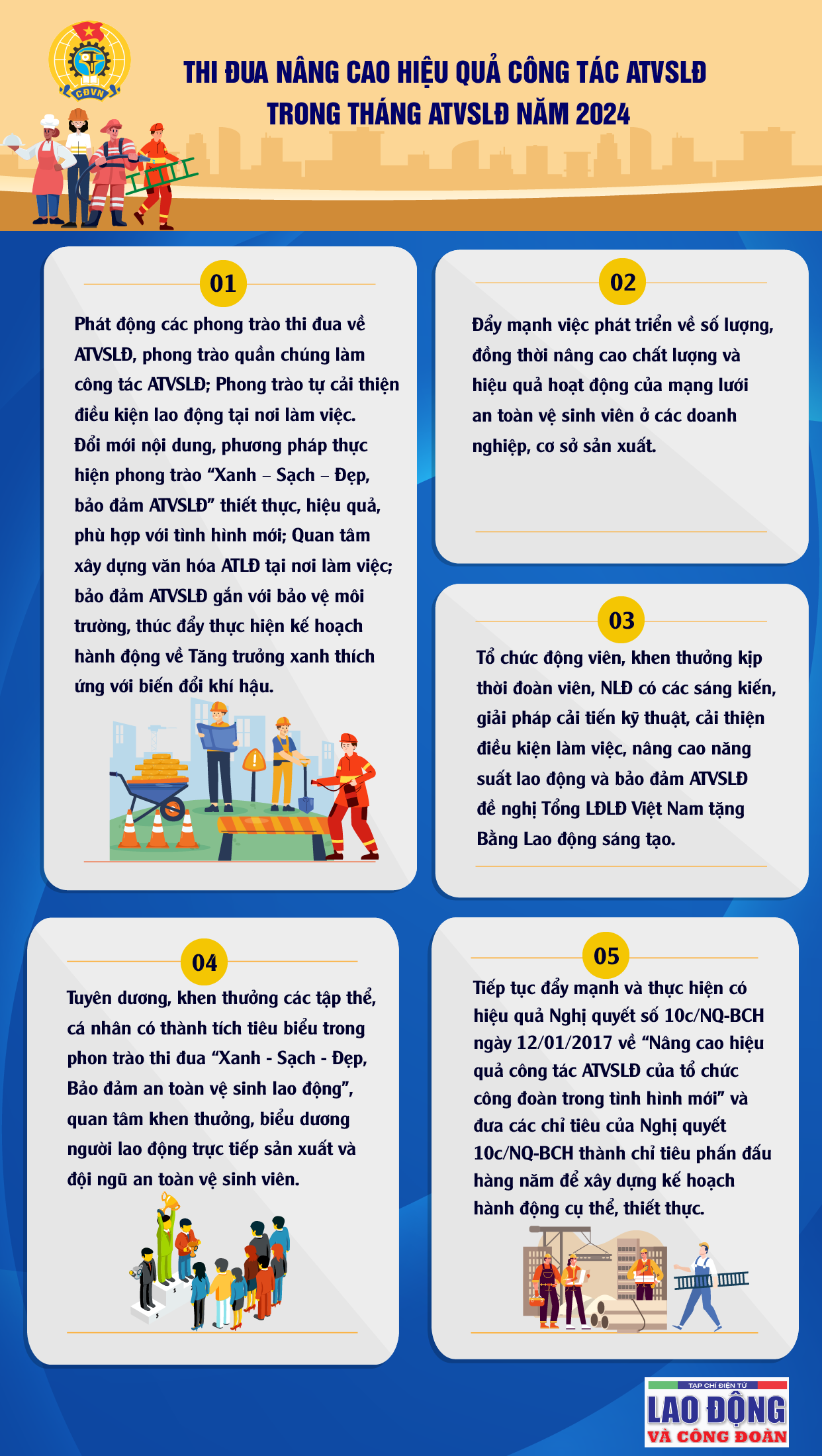 Các hoạt động nâng cao hiệu quả công tác ATVSLĐ năm 2024