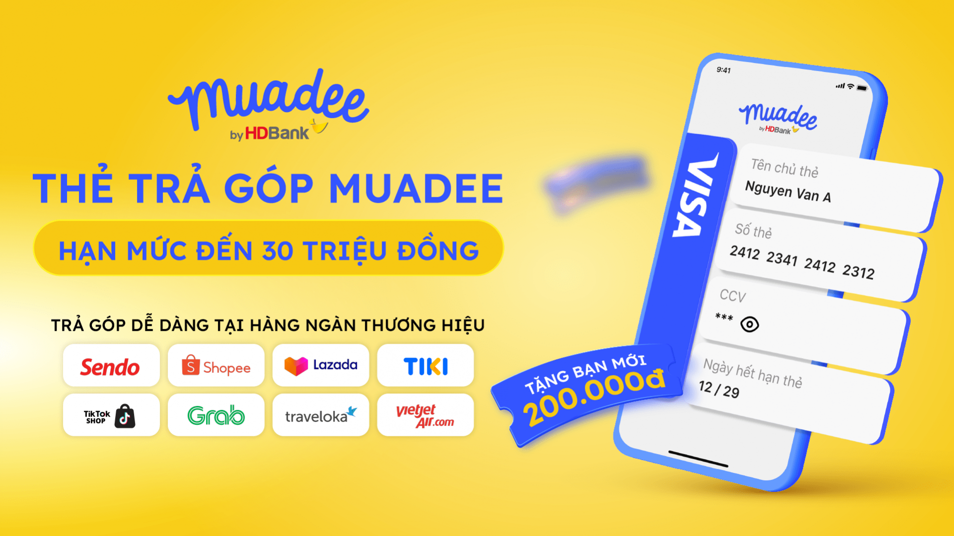 Thanh toán bằng Muadee by HDBank: 50.000 đồng cũng được trả góp