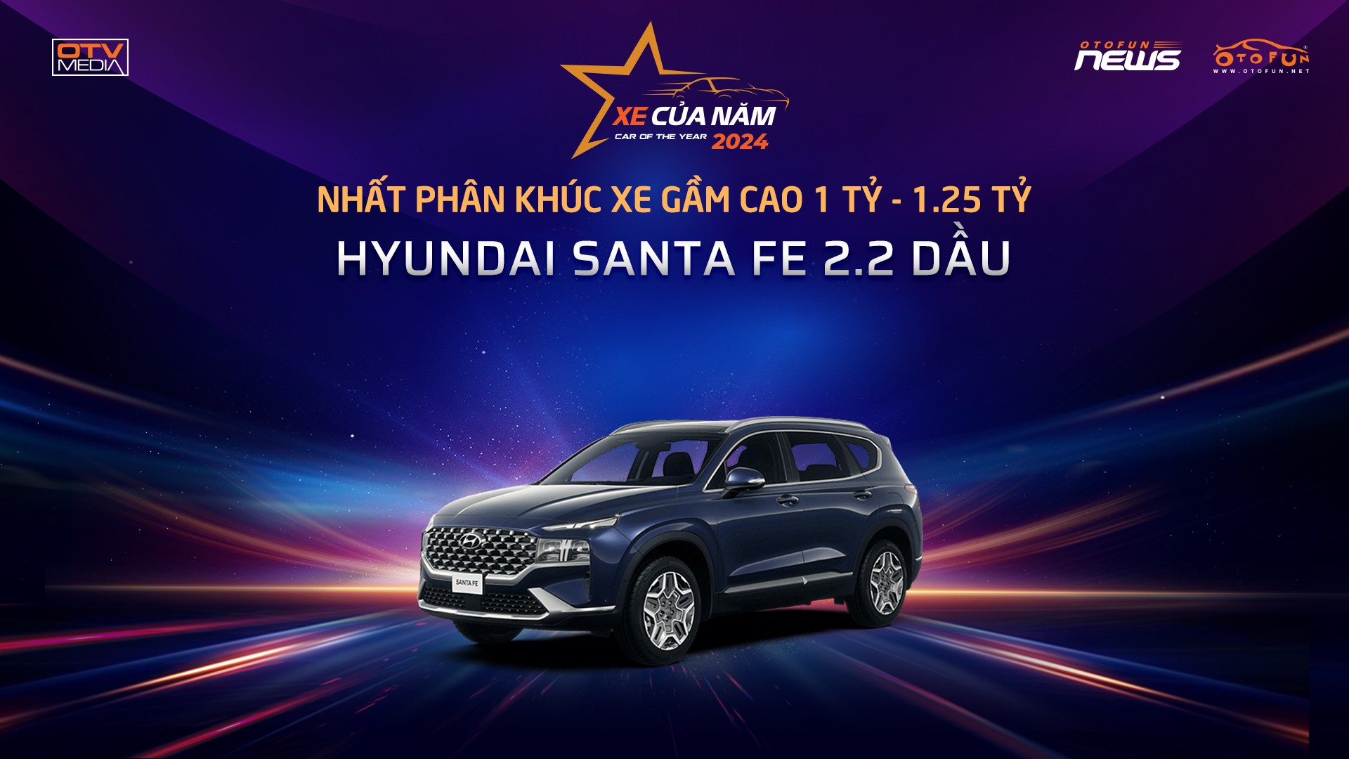 [XE CỦA NĂM 2024] Hyundai Santa Fe 2.2 Dầu về nhất phân khúc "Xe gầm cao 1 tỷ - 1,25 tỷ đồng"