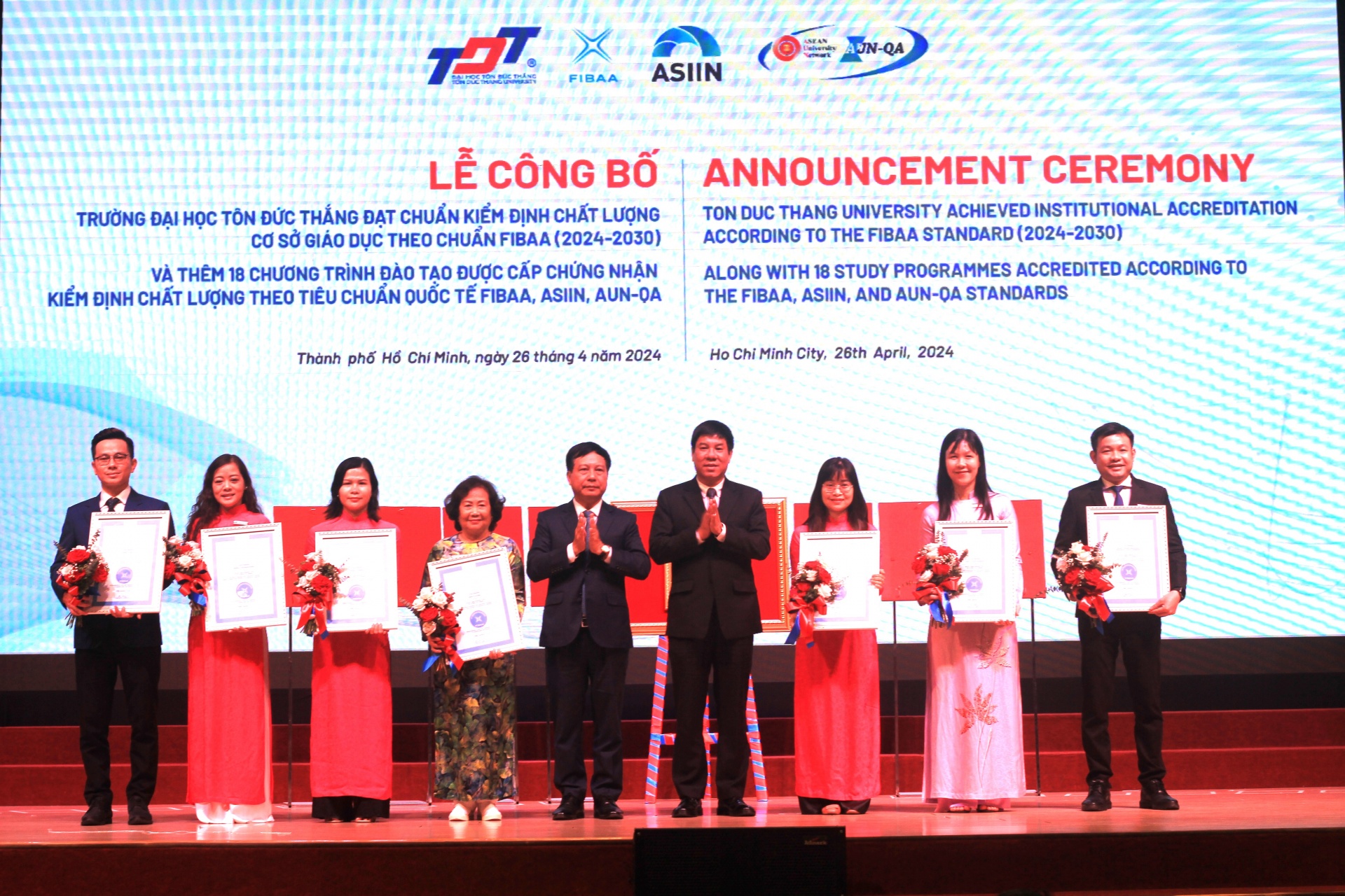 Trường ĐH Tôn Đức Thắng đạt chuẩn chất lượng giáo dục Quốc tế - FIBAA 2024-2030