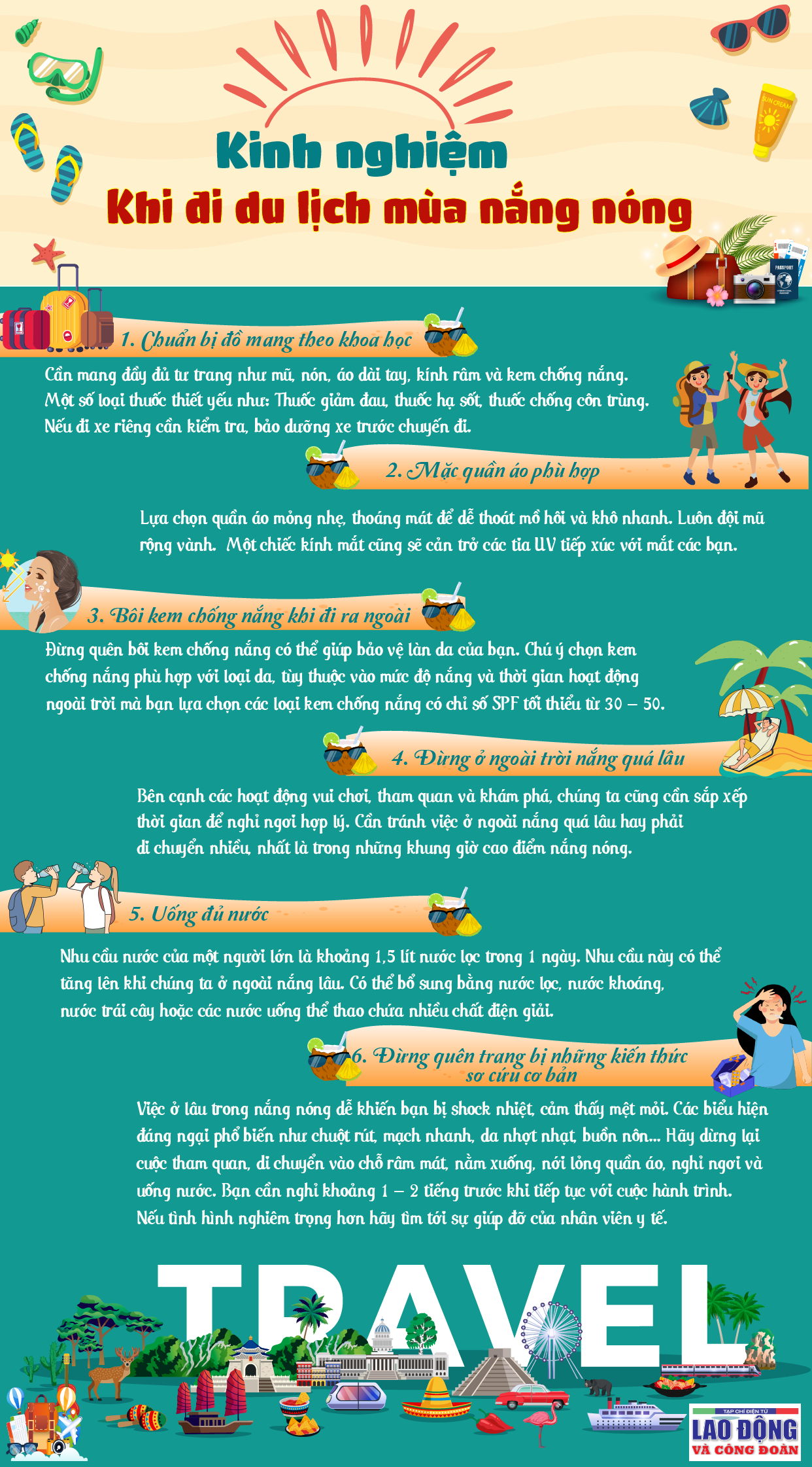 Kinh nghiệm khi đi du lịch mùa nắng nóng