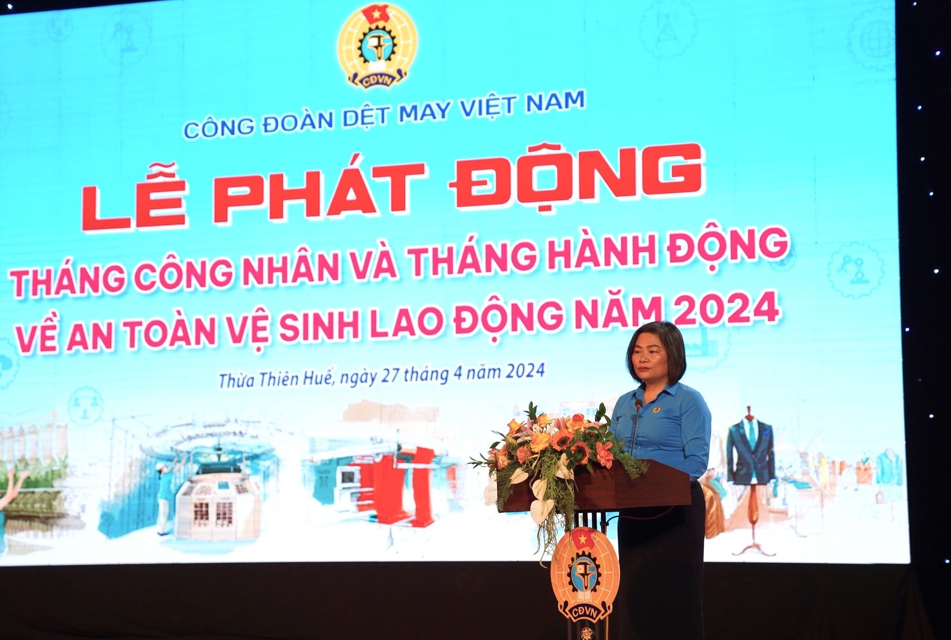 Công đoàn Dệt May Việt Nam phát động Tháng Công nhân, Tháng hành động về ATVSLĐ tại Huế Công đoàn Dệt May Việt Nam phát động Tháng Công nhân, Tháng hành động về ATVSLĐ tại Huế