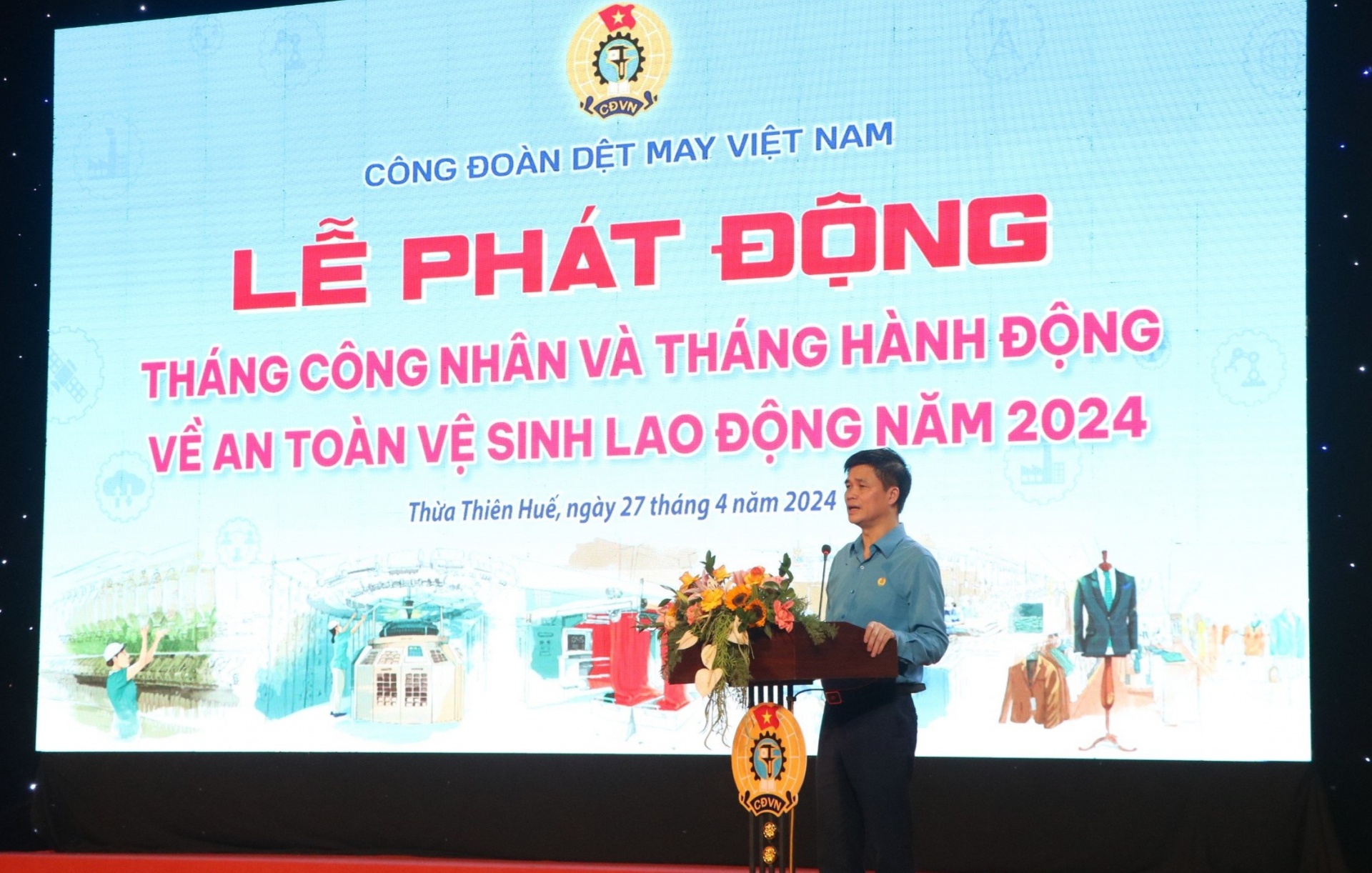 Công đoàn Dệt May Việt Nam phát động Tháng Công nhân, Tháng hành động về ATVSLĐ tại Huế Công đoàn Dệt May Việt Nam phát động Tháng Công nhân, Tháng hành động về ATVSLĐ tại Huế