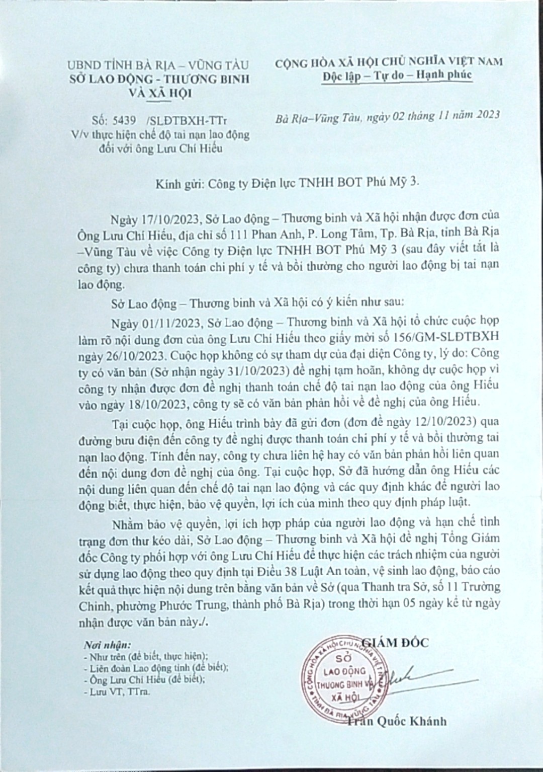 Xét xử phúc thẩm vụ người lao động thắng kiện được bồi thường hơn 725 triệu đồng
