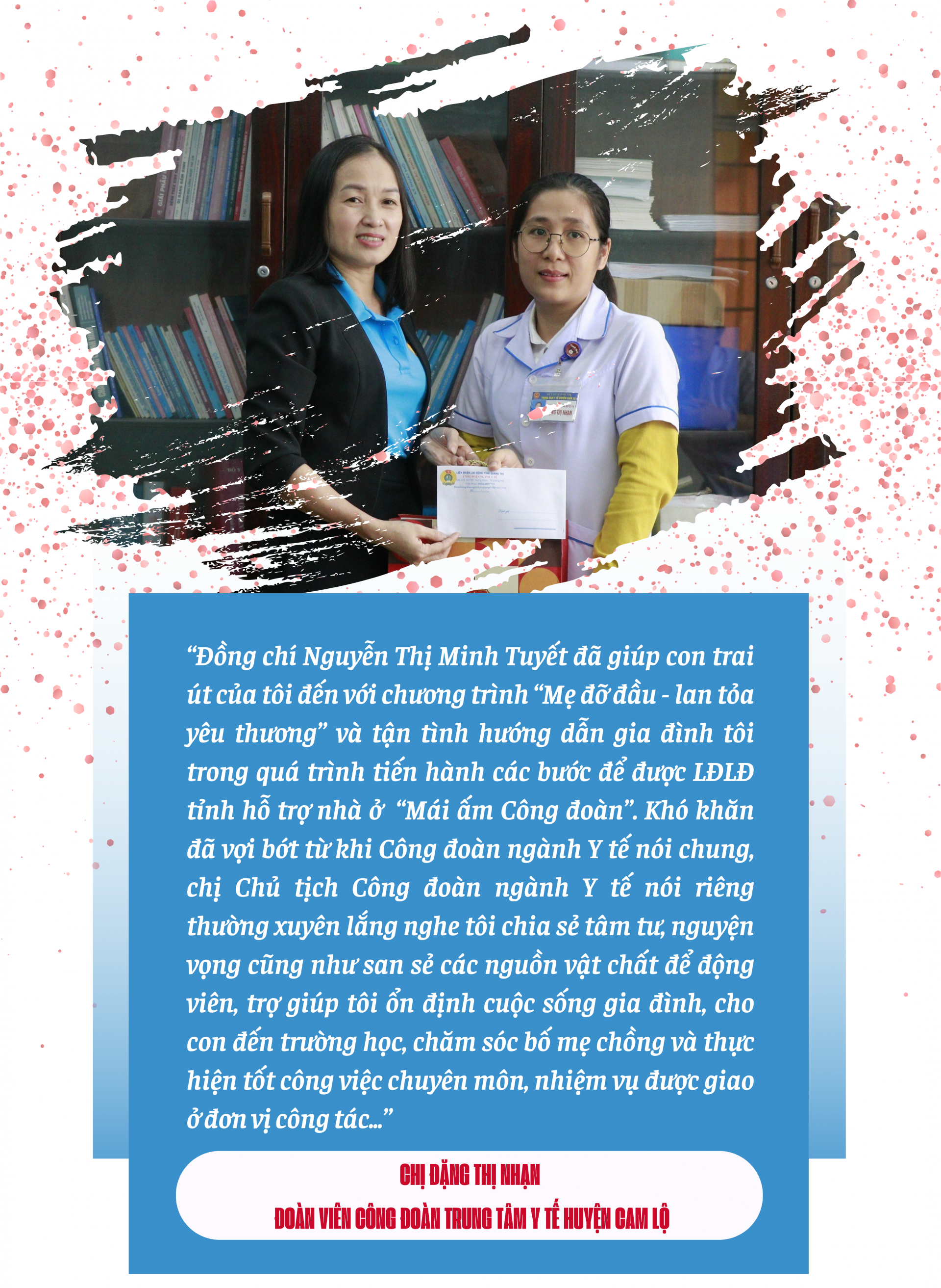 Người chị em thân thiết trong ngôi nhà chung Công đoàn ngành Y tế Người chị em thân thiết trong ngôi nhà chung Công đoàn ngành Y tế