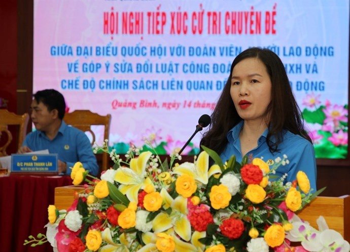 Những trăn trở của NLĐ Quảng Bình được Đoàn Đại biểu Quốc hội tiếp thu, nghiên cứu Những trăn trở của NLĐ Quảng Bình được Đoàn Đại biểu Quốc hội tiếp thu, nghiên cứu