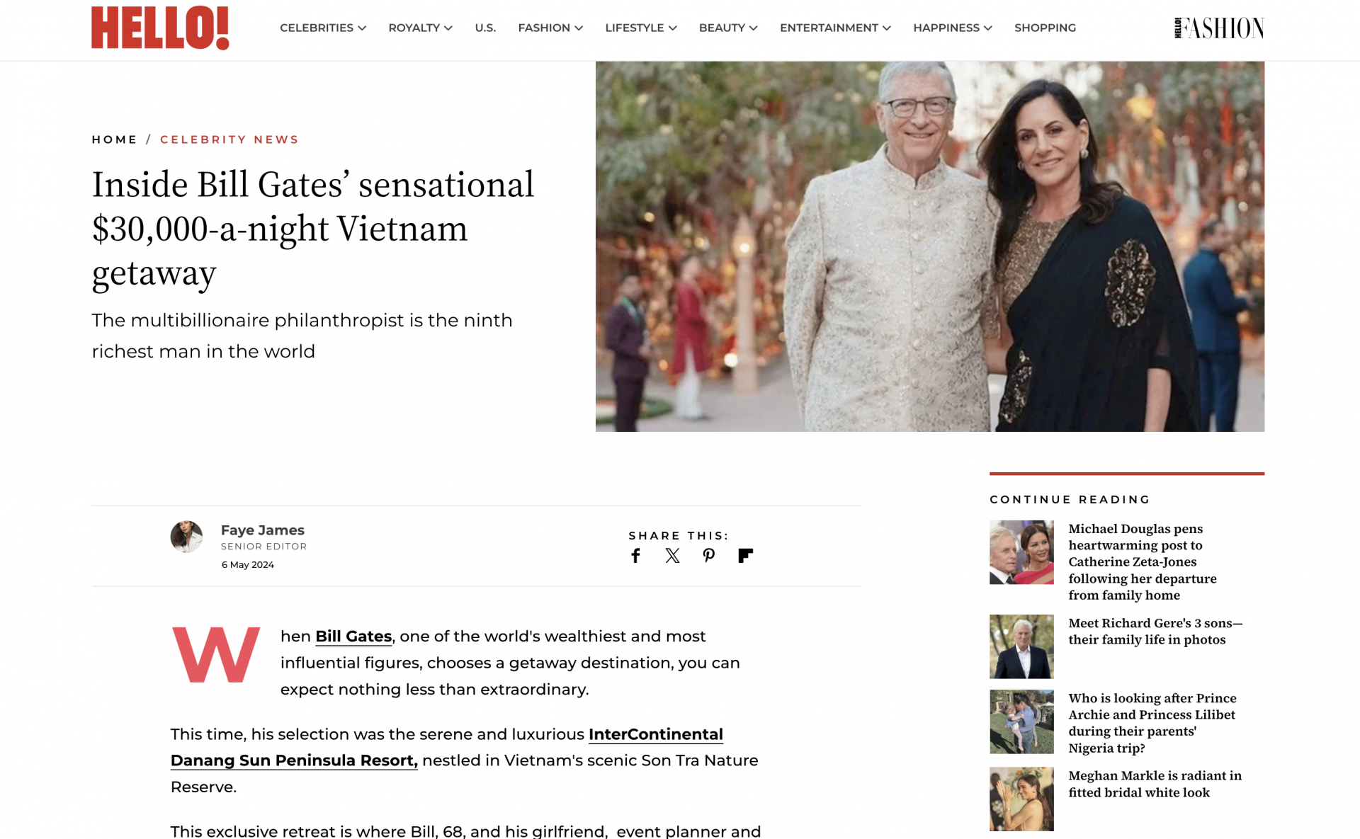 Khu nghỉ dưỡng tỷ phú Bill Gates lưu trú ở Việt Nam được Hello! đánh giá 