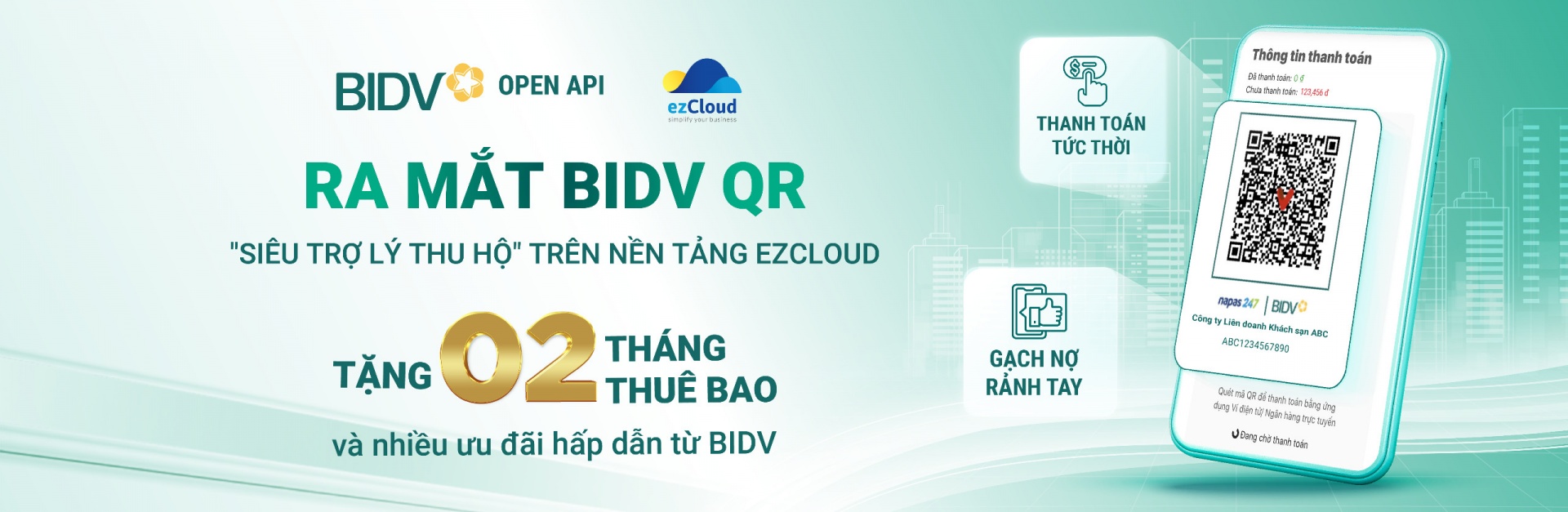 BIDV QR - siêu trợ lý thu hộ trên ezCloud BIDV QR - siêu trợ lý thu hộ trên ezCloud