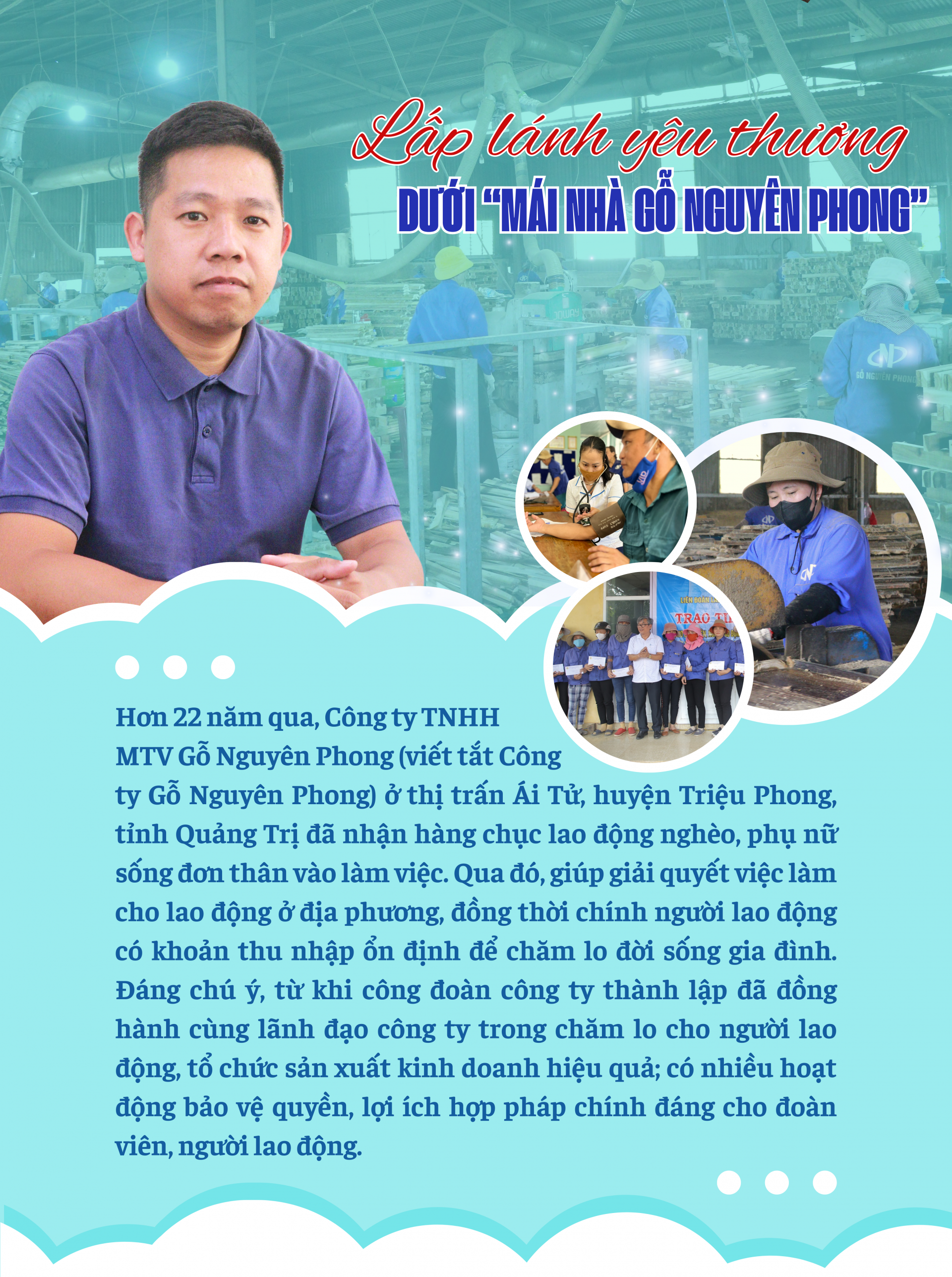 Lấp lánh yêu thương dưới “mái nhà Gỗ Nguyên Phong”