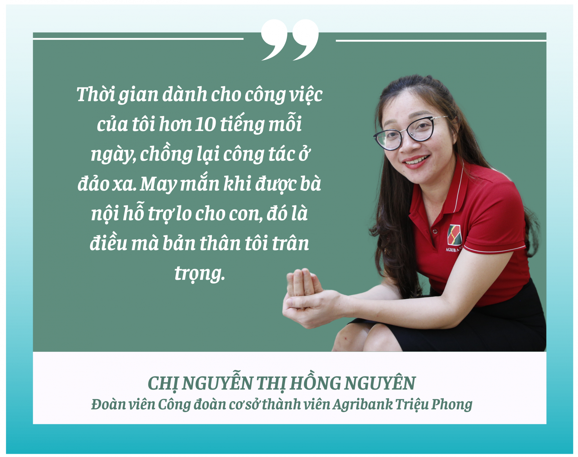 Chị Nguyễn Thị Hồng Nguyên - giỏi việc ngân hàng, đảm việc an sinh Chị Nguyễn Thị Hồng Nguyên - giỏi việc ngân hàng, đảm việc an sinh