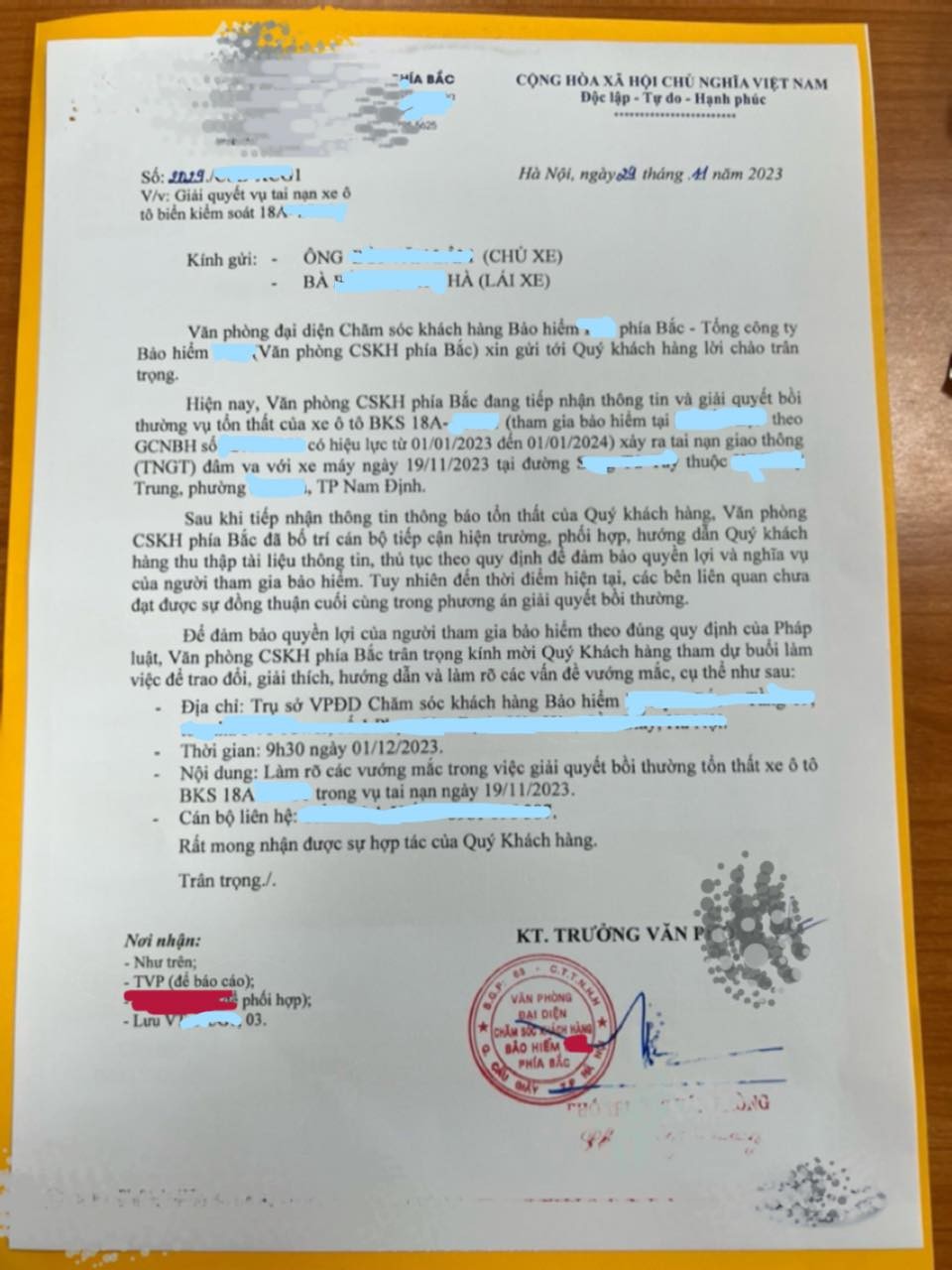 Hành trình 26 ngày đòi bảo hiểm đền bù 100% của chủ ô tô bị tai nạn