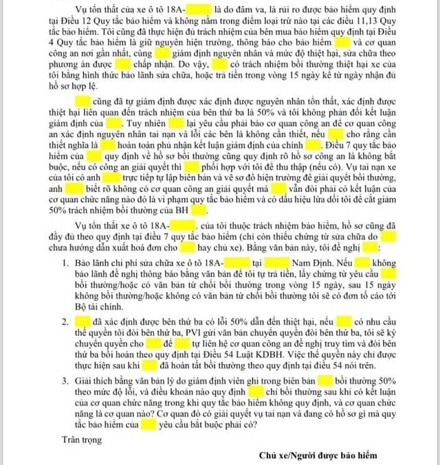 Hành trình 26 ngày đòi bảo hiểm đền bù 100% của chủ ô tô bị tai nạn