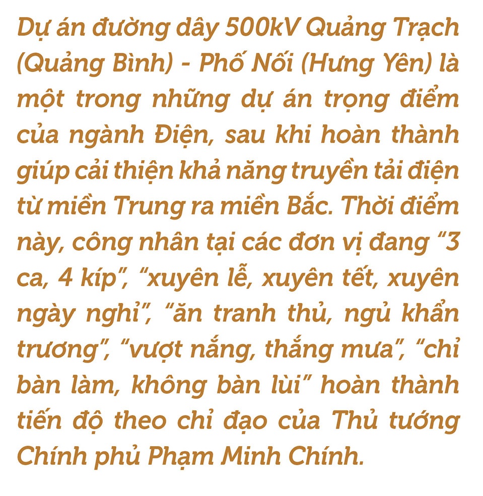 Những người “vượt nắng, thắng mưa” hoàn thành dự án đường dây 500 kV mạch 3