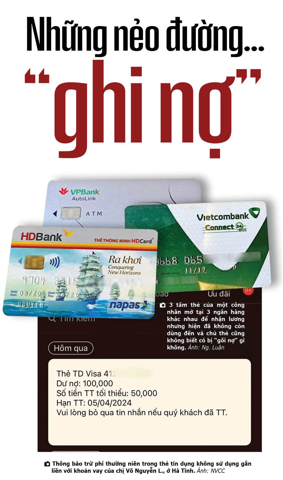 Bài 2: Không dùng thẻ vẫn tốn phí: Tiền vào túi ai? Bài 2: Không dùng thẻ vẫn tốn phí: Tiền vào túi ai?