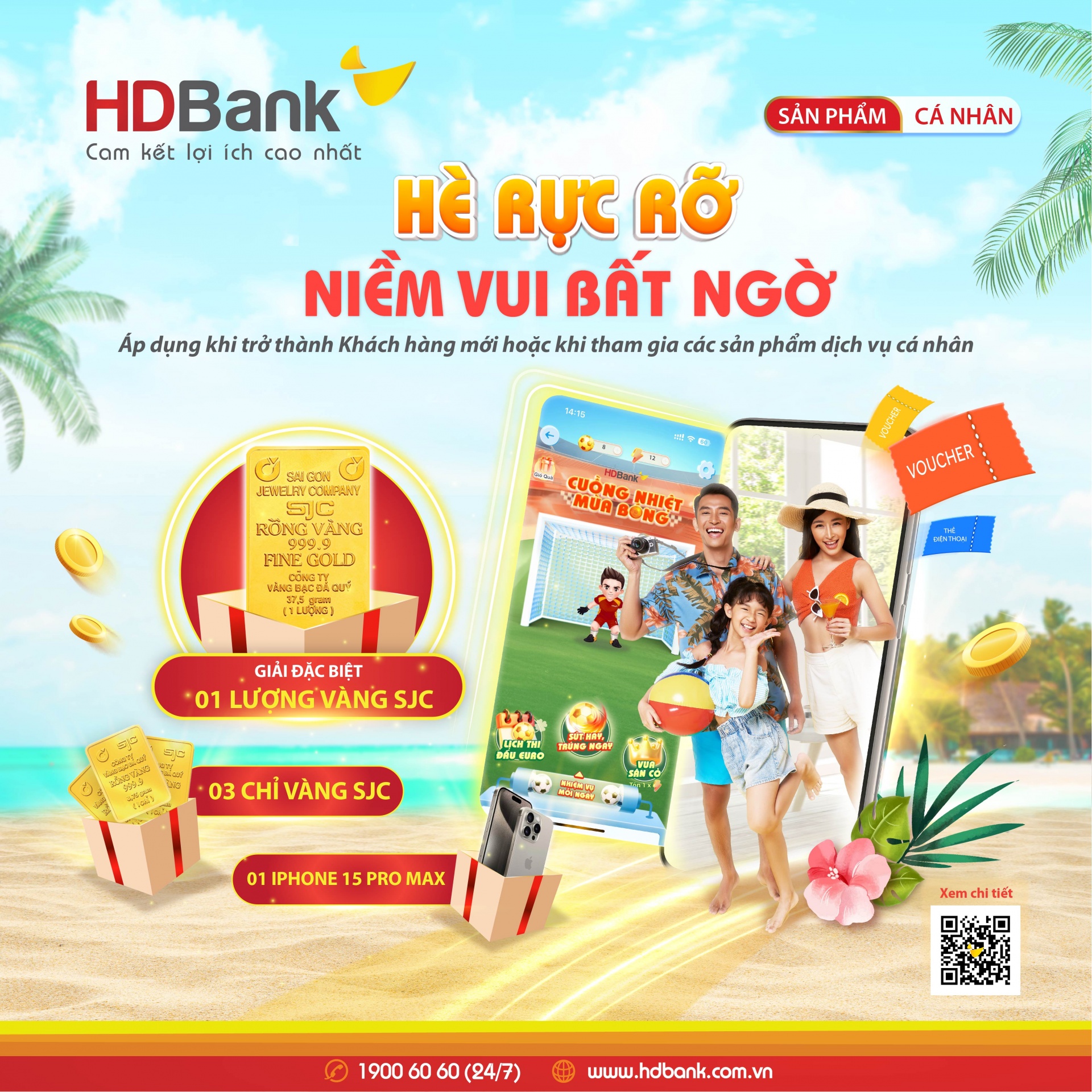 HDBank thưởng vàng SJC cho khách hàng sử dụng dịch vụ HDBank thưởng vàng SJC cho khách hàng sử dụng dịch vụ