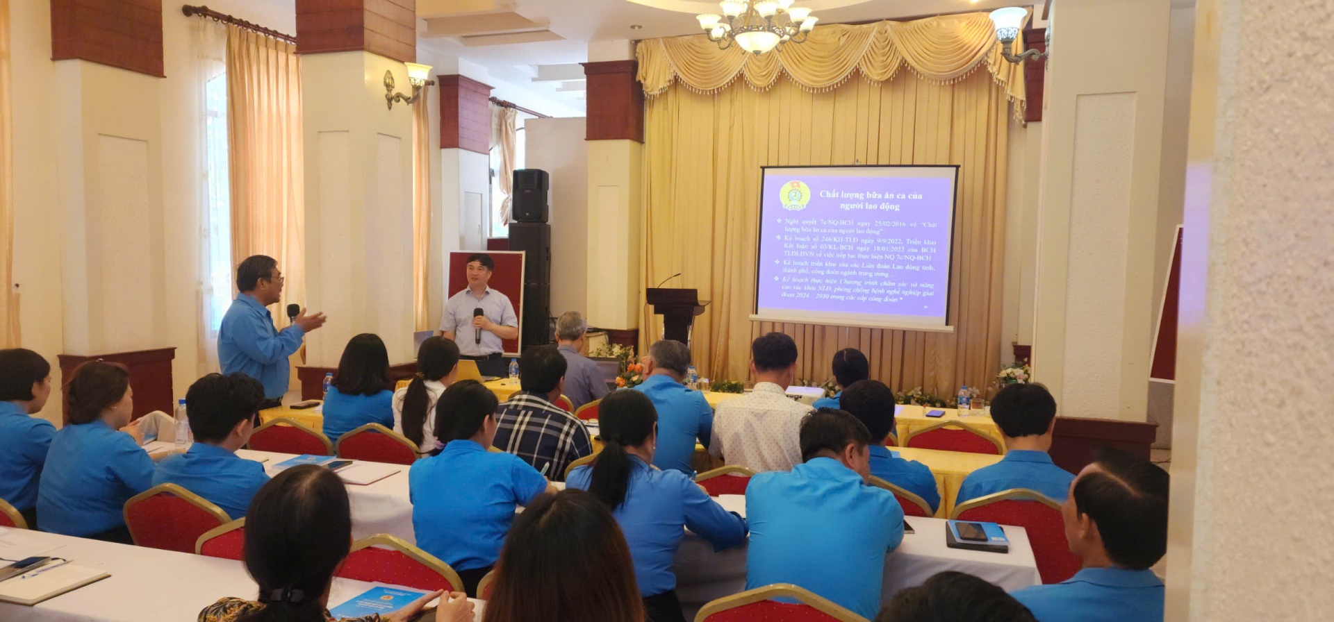 Cán bộ công đoàn cần hiểu biết về dinh dưỡng, an toàn thực phẩm bữa ăn ca