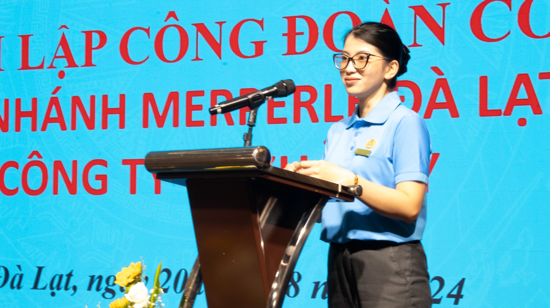 Thành lập công đoàn cơ sở 243 đoàn viên ở Đà Lạt: Trang nghiêm, phấn khởi Thành lập công đoàn cơ sở 243 đoàn viên ở Đà Lạt: Trang nghiêm, phấn khởi