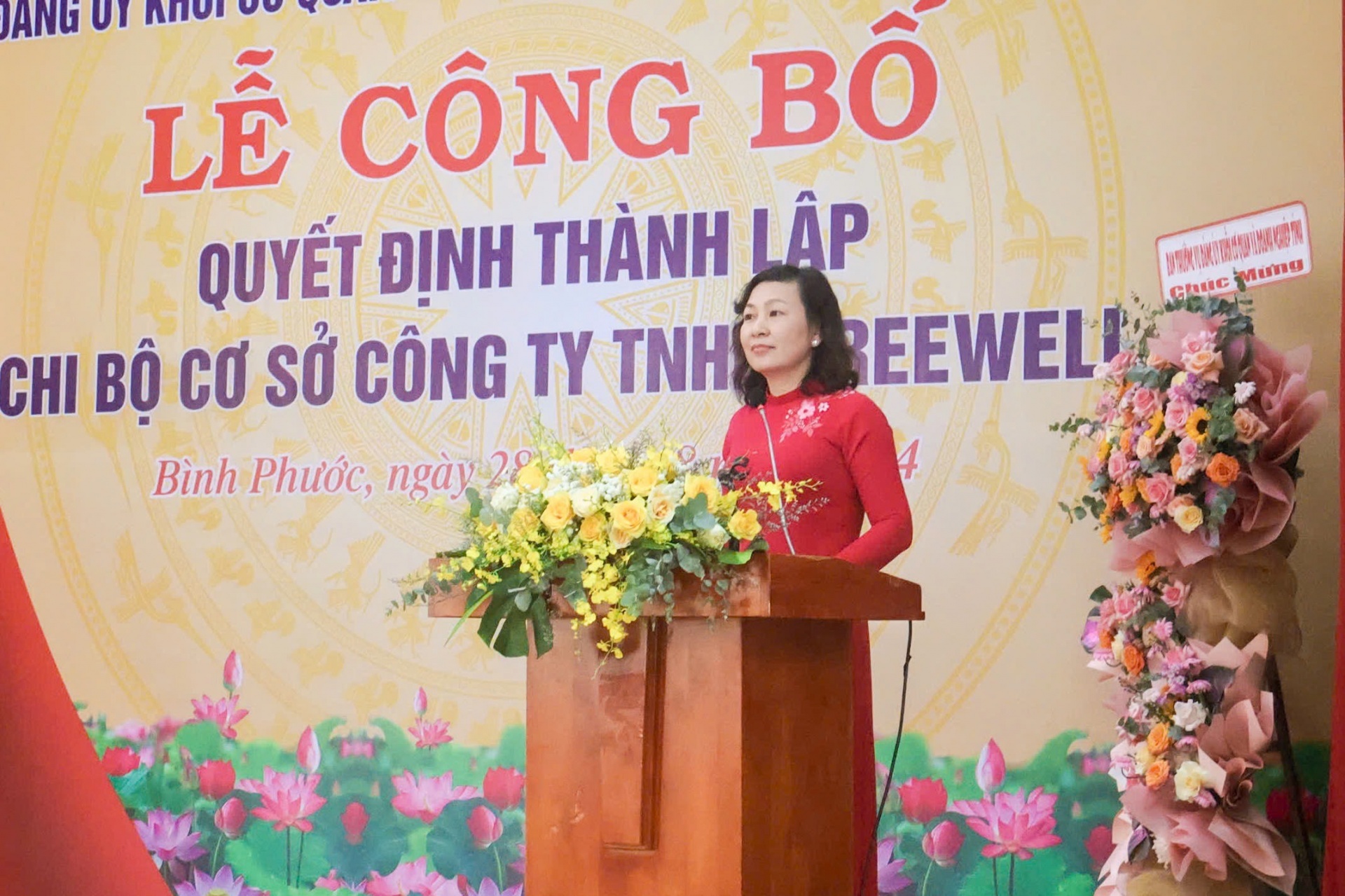 Bình Phước: Chi bộ Đảng đầu tiên gồm 9 đảng viên thành lập trong khu công nghiệp